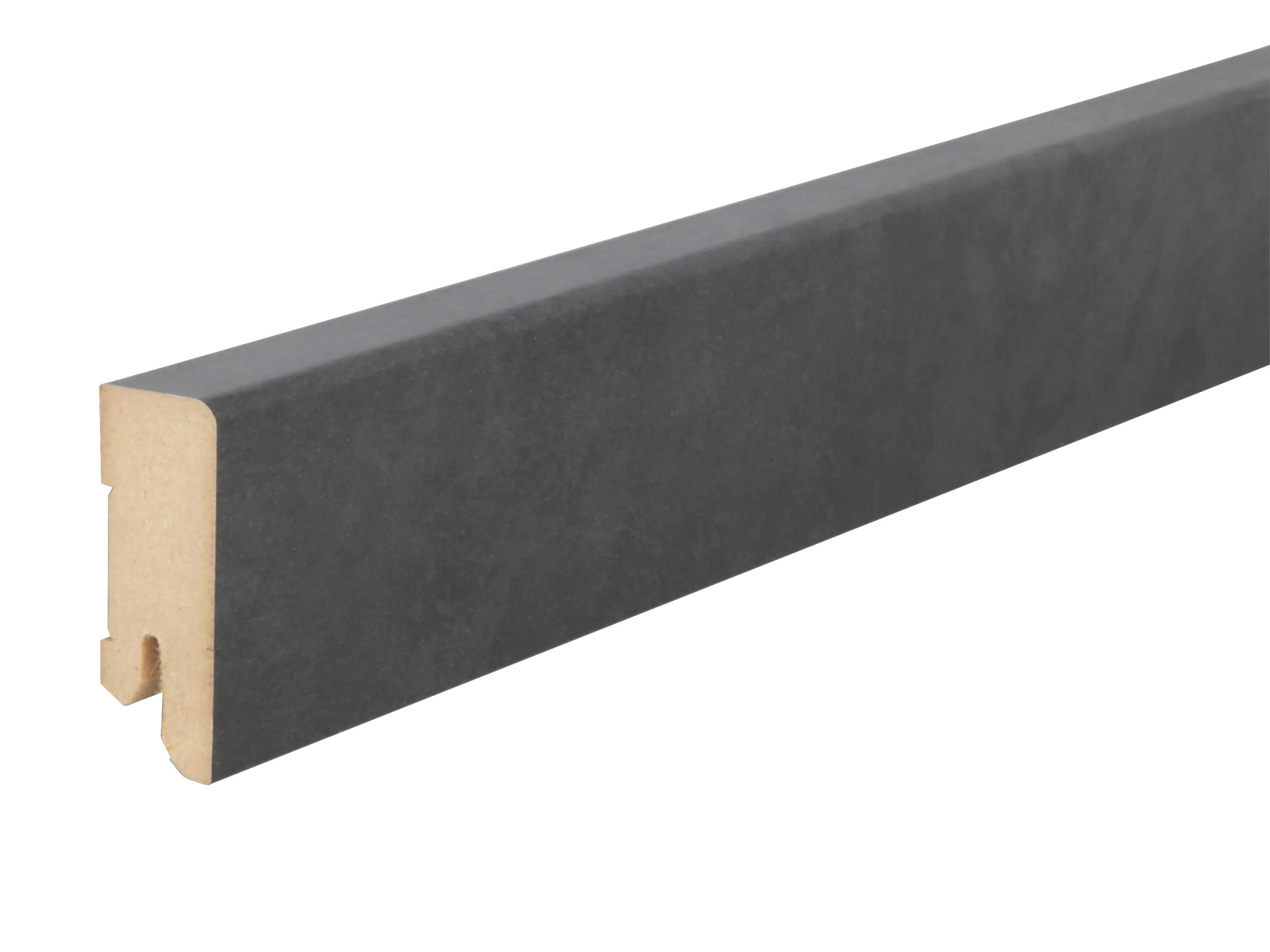 B.S. Bauprogramm Clip-Sockelleiste 250 cm 50 x 18 mm Feinstein anthrazit