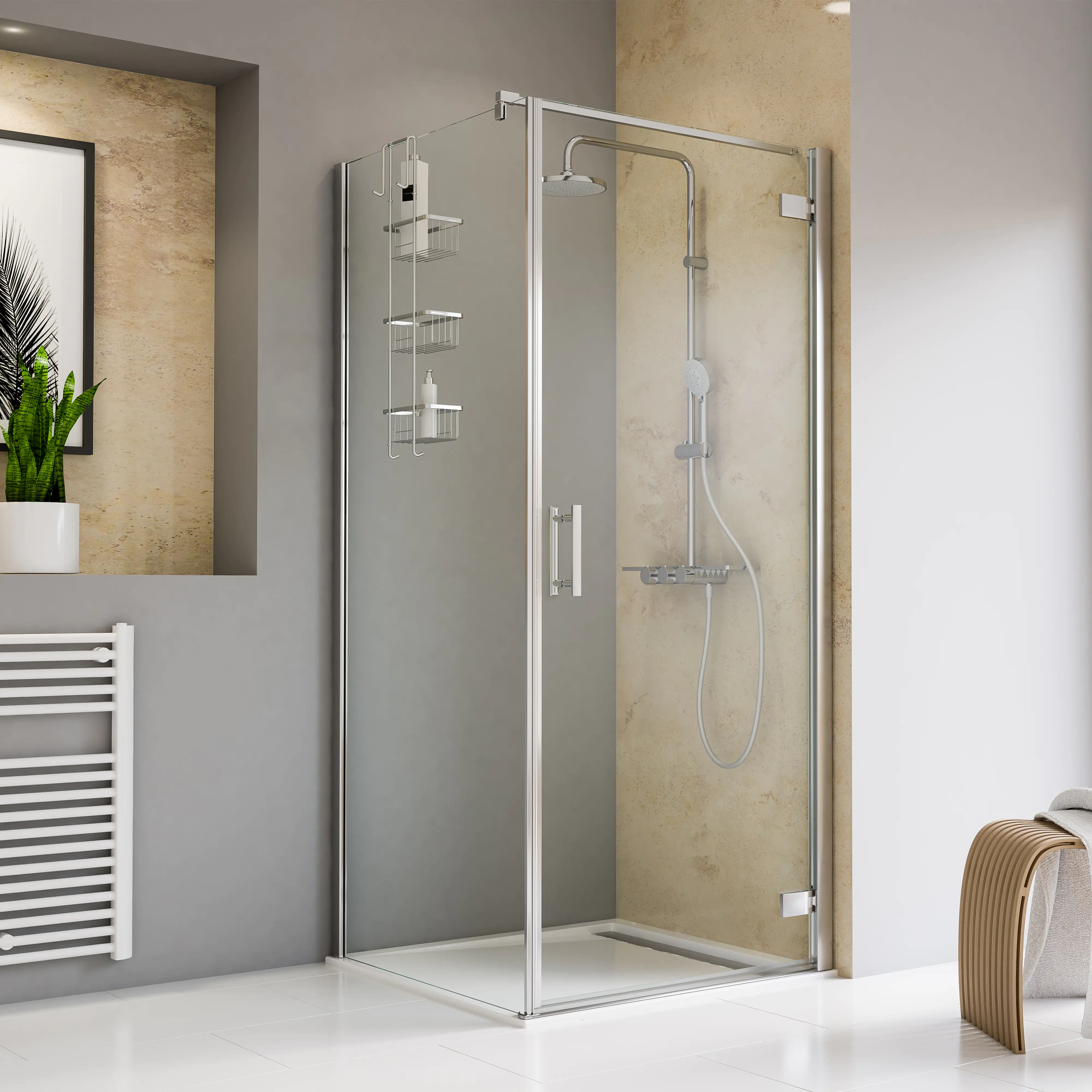 Schulte Drehtür pendelbar Seitenwand 100 x 100 cm Toura