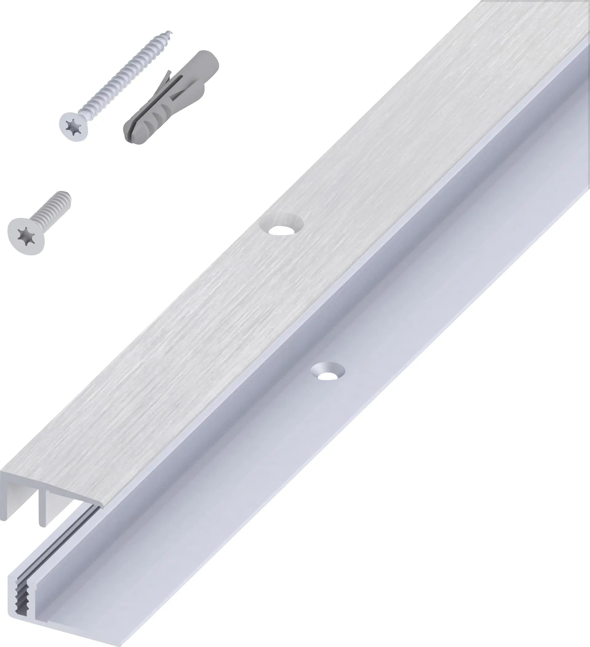 alfer Abschluss- + Träger- 1 m, 21 x 10.5 x 7 - 15 mm Alu eloxiert