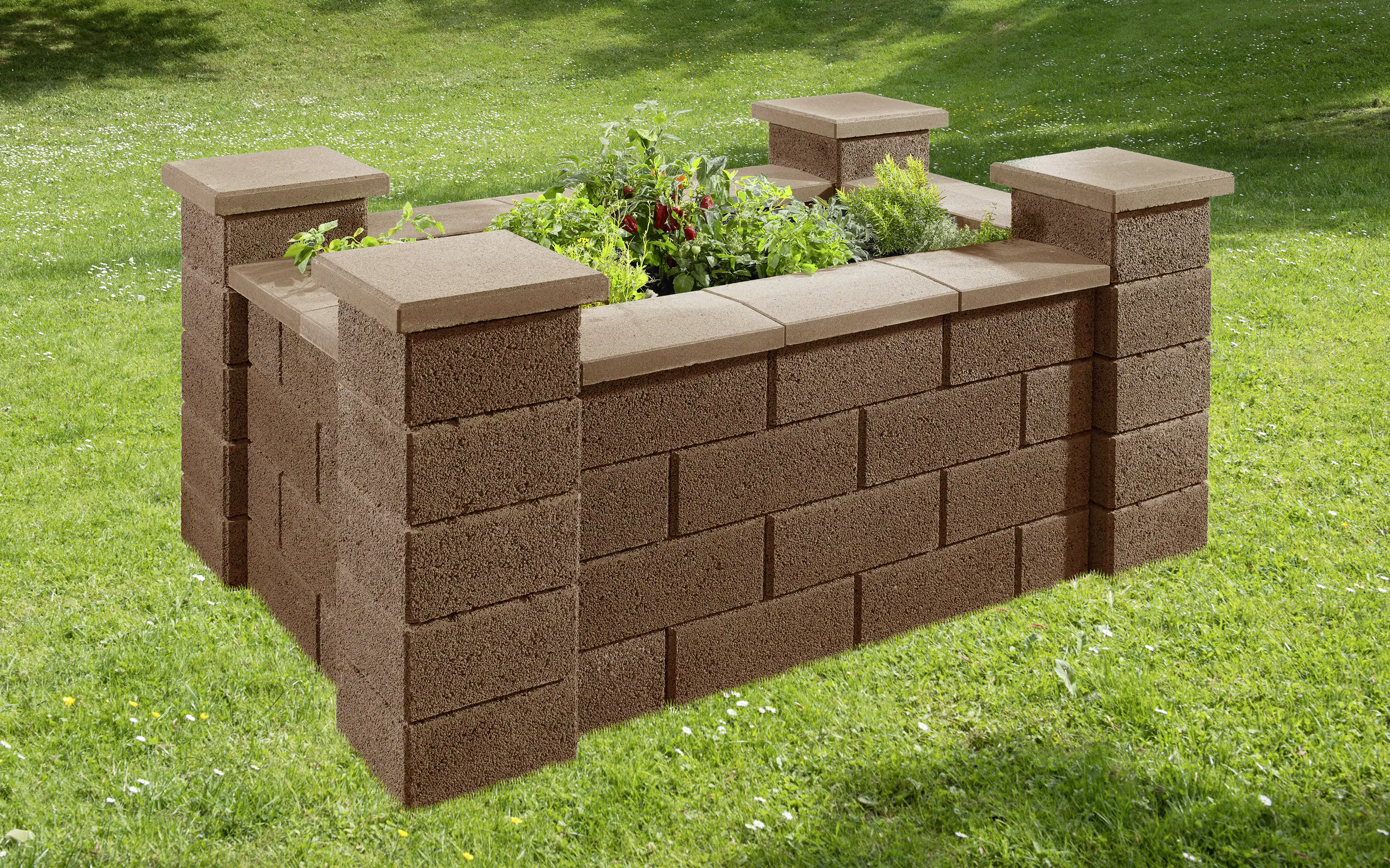 Kann Hochbeet-Set 1 Garten 230 x 150 x 85 cm braun