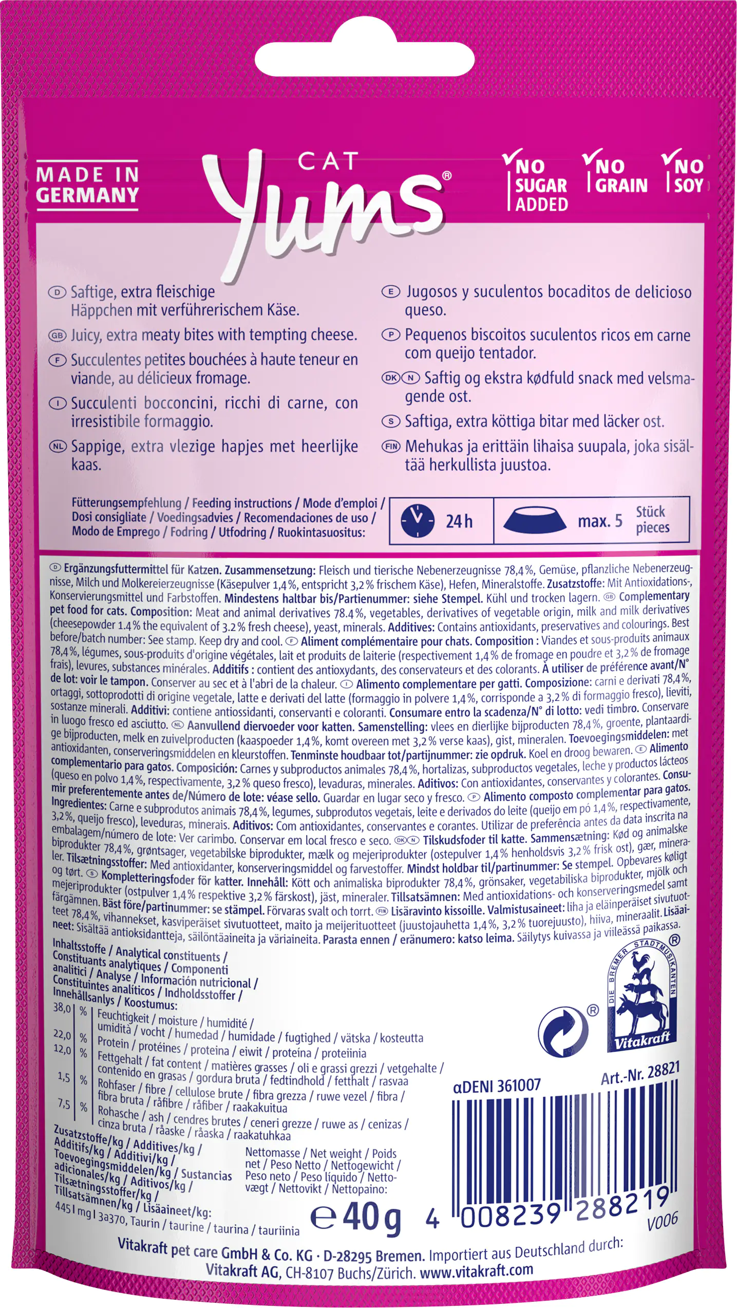 Vitakraft Cat Yums® Käse 40 g