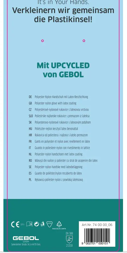 Gebol Handschuh Upcycled Strong hellgrün  