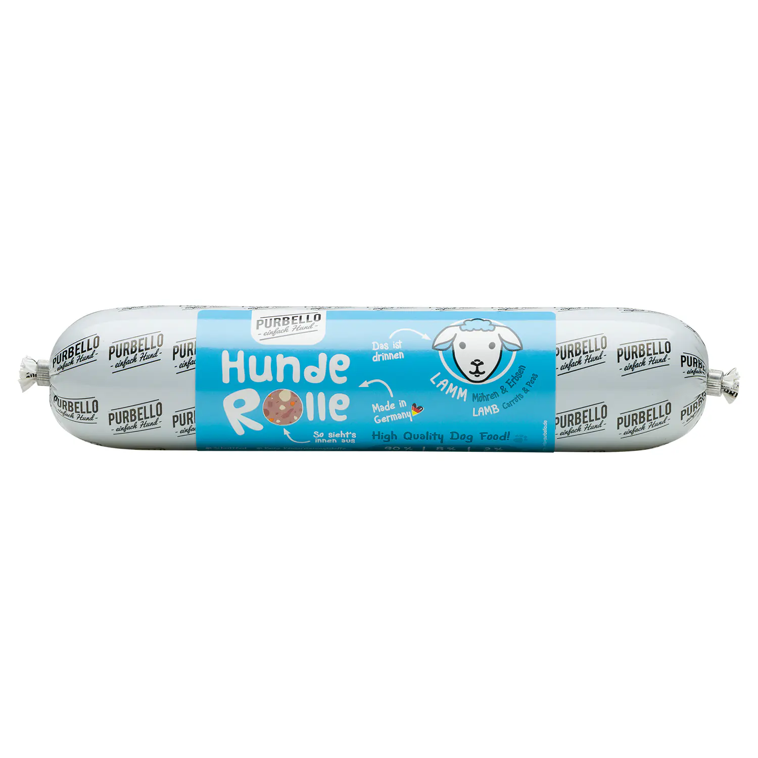 Purbello Hundefutter Rolle Adult getreidefrei 400 g Lamm