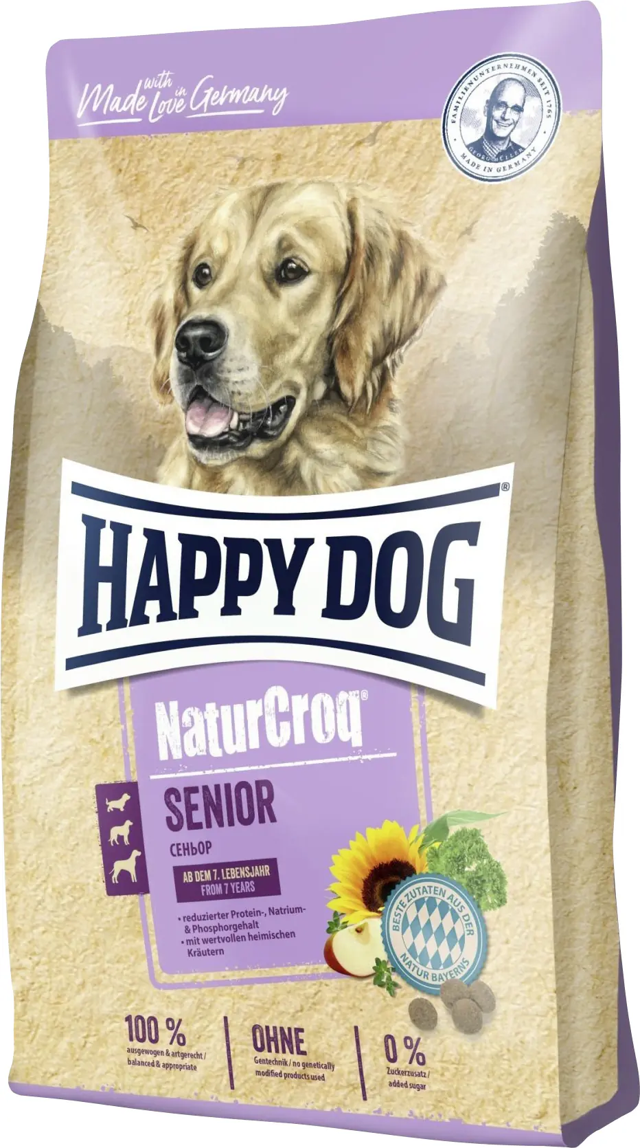 Happy Dog NaturCroq Premium Hundetrockenfutter Senior 4 kg Geflügel 