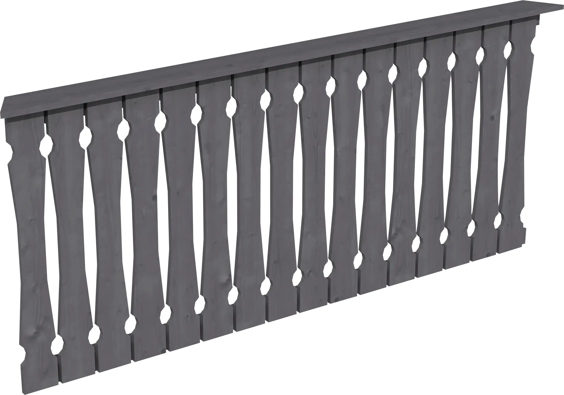 SKAN HOLZ Brüstung Balkonschalung 210 x 96 cm Fichte