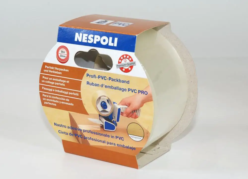 Nespoli Profi-PVC-Packband 50 mm x 66 m, transparent Nespoli Profi-PVC-Packband 50 mm x 66 m, transparent