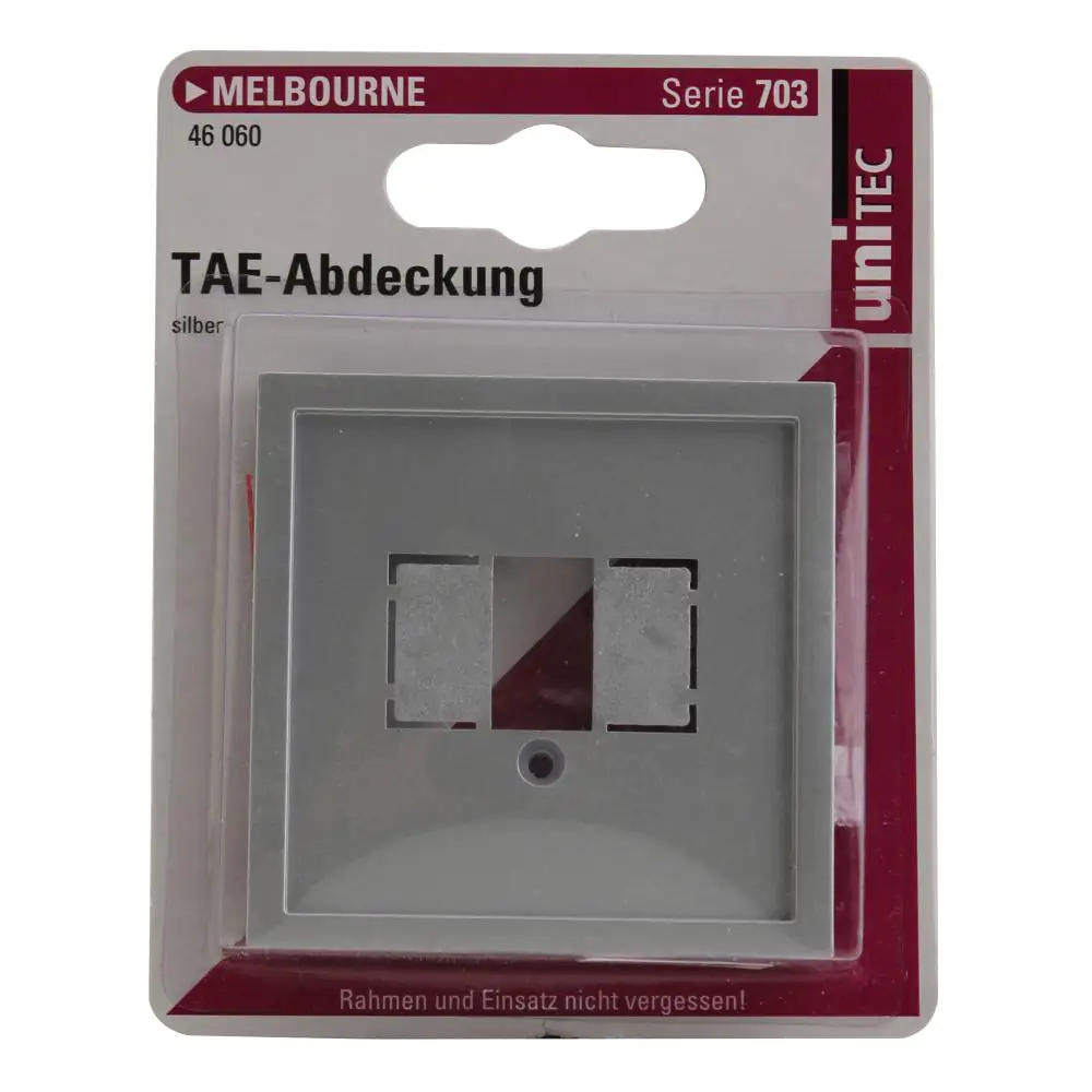 Unitec Abdeckung für TAE-Anschlussdose Melbourne, silber