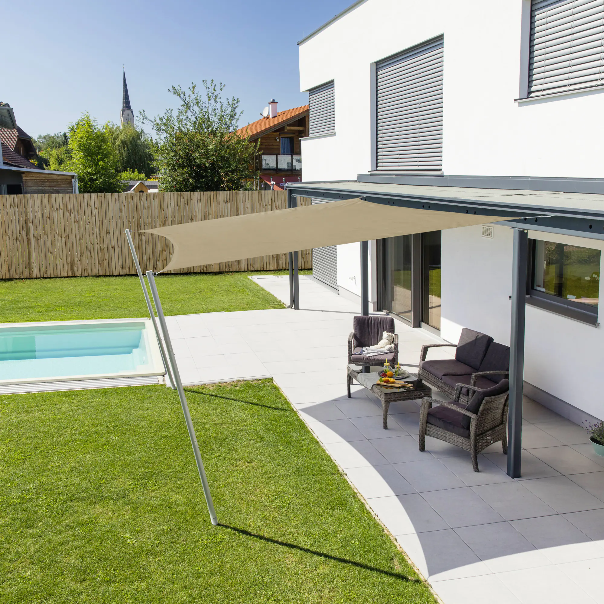 Windhager Sonnensegel Cannes taupe 4 x 4 m