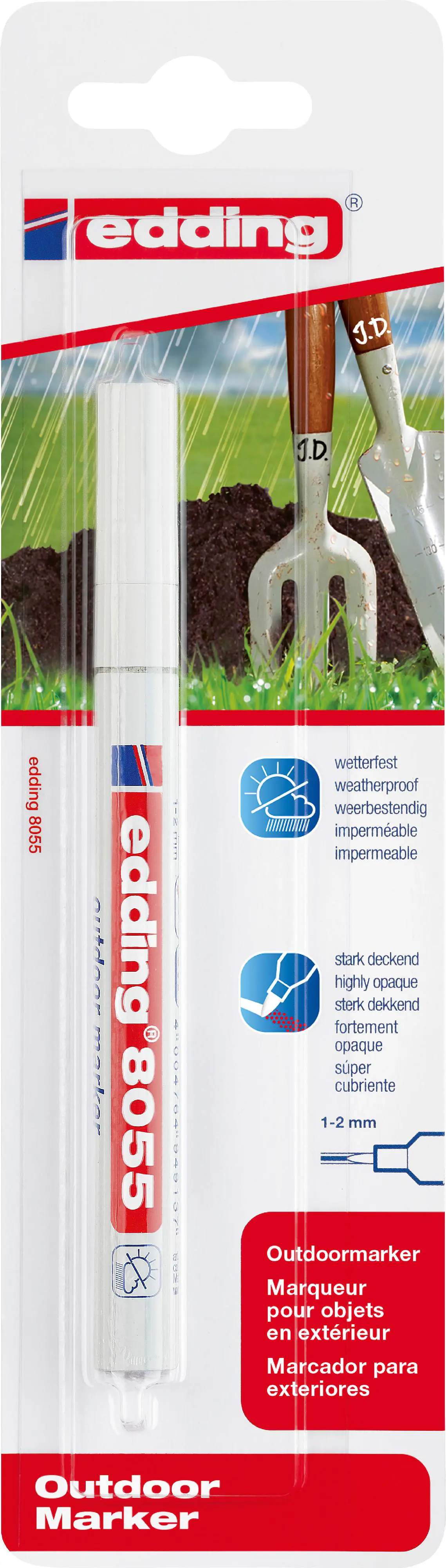 edding 8055 outdoor marker weiß 1 - 2 mm edding 8055 outdoor marker weiß 1 - 2 mm