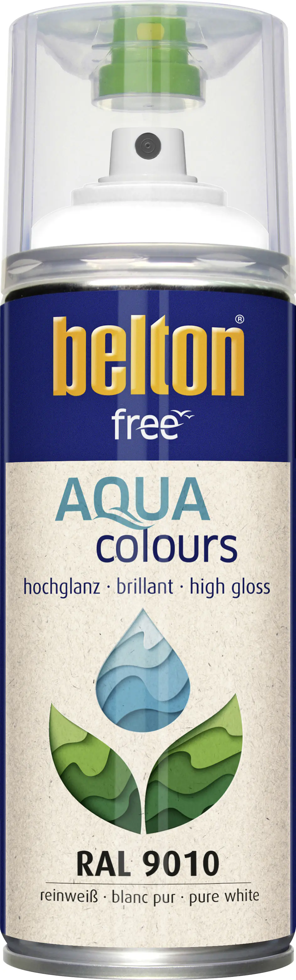 belton free Lackspray AQUAcolours 400 ml reinweiß hochglanz
