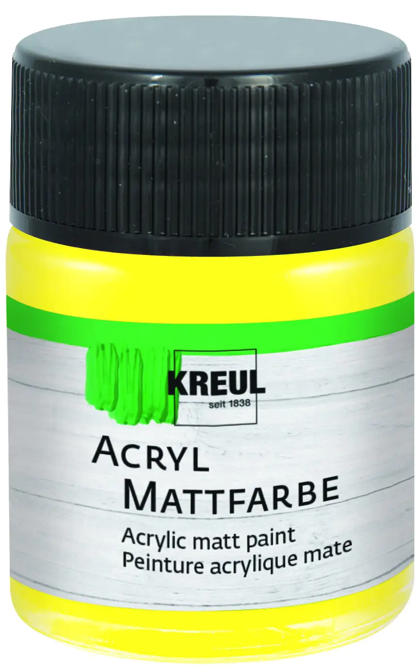 Kreul Acryl Mattfarbe gelb 50 ml
