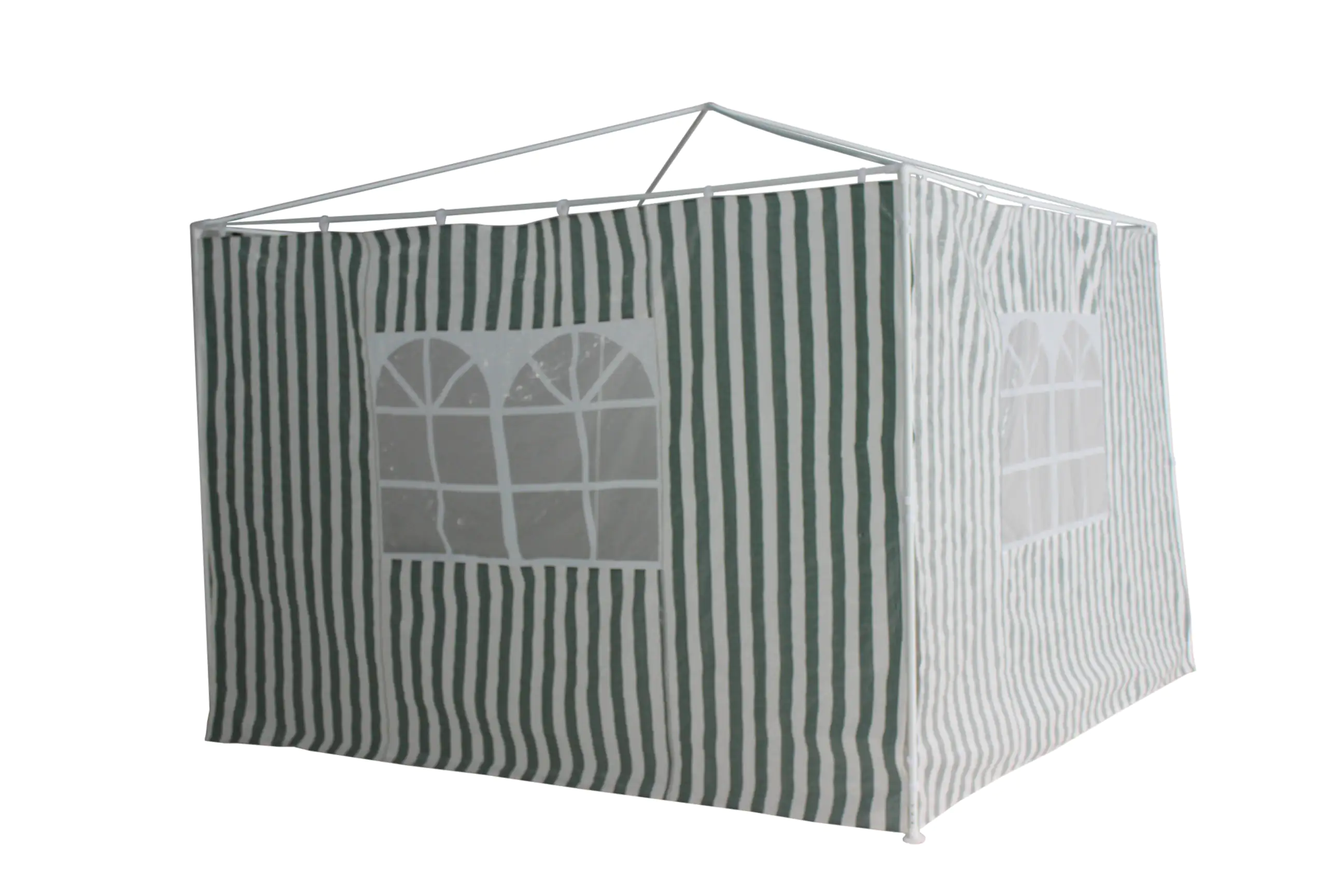 4333692032957 TrendLine Seitenteile zu Pavillon 300 x 300 cm grün-weiß, 2 Stück