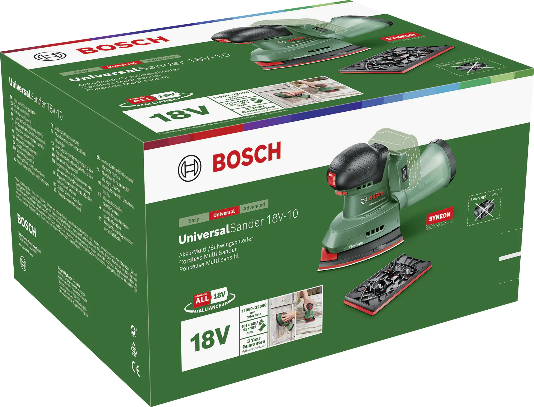 Bosch Akku Multischleifer UniversalSander 18 V-10 Solo