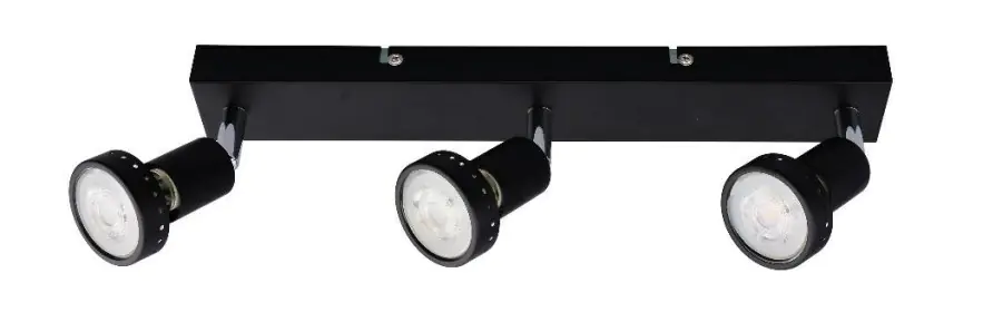 Primaster Deckenstrahler 3er LED Spot Chicago GU10 36 x 8 cm schwarz