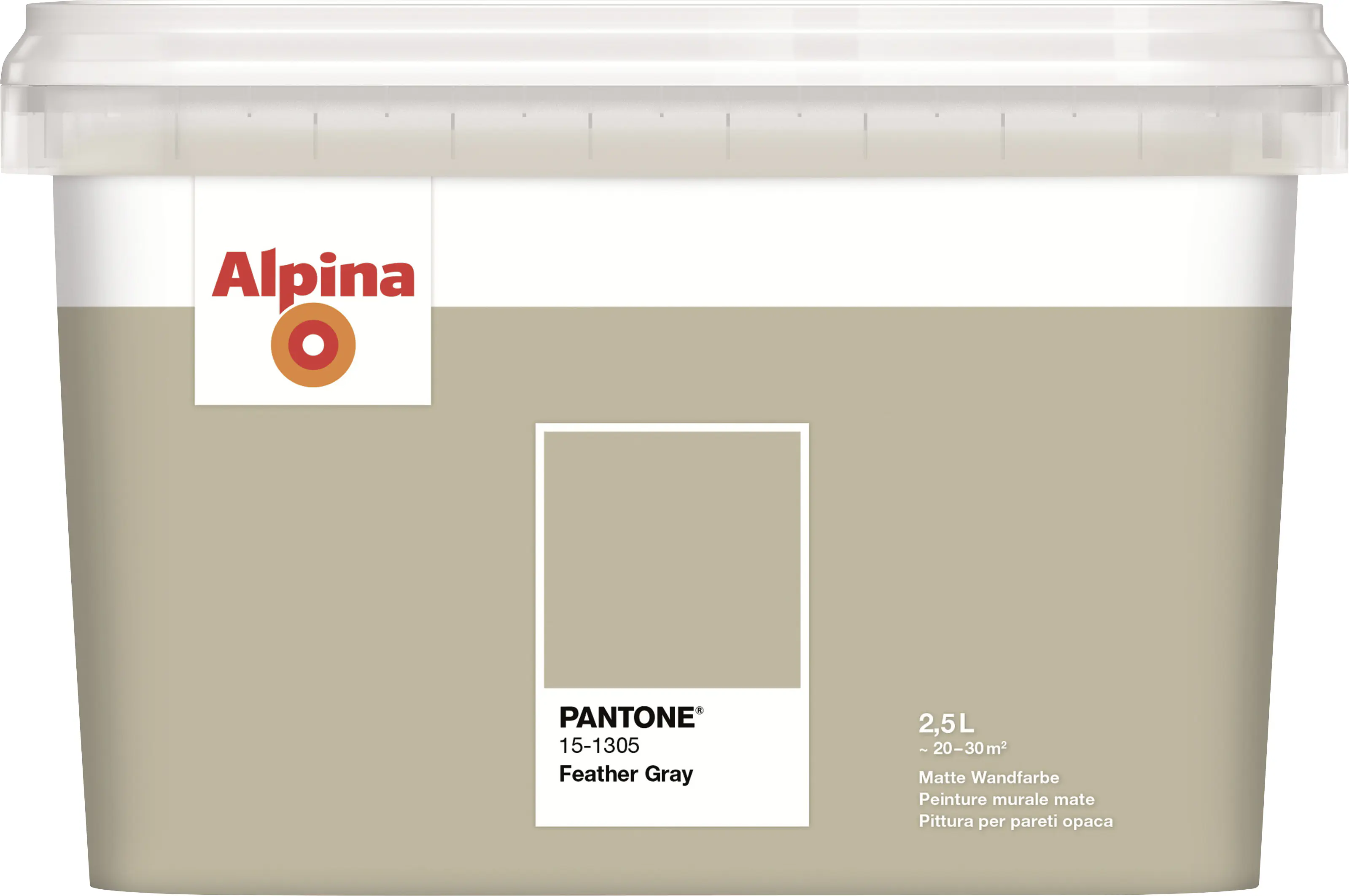 Alpina Wandfarbe Pantone matt feather gray 2,5 L