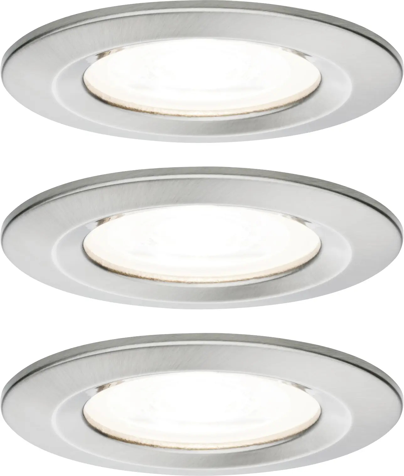 Paulmann LED Einbauleuchte Nova 3er Set eisen Ø 7,8 cm GU10 warmweiß
