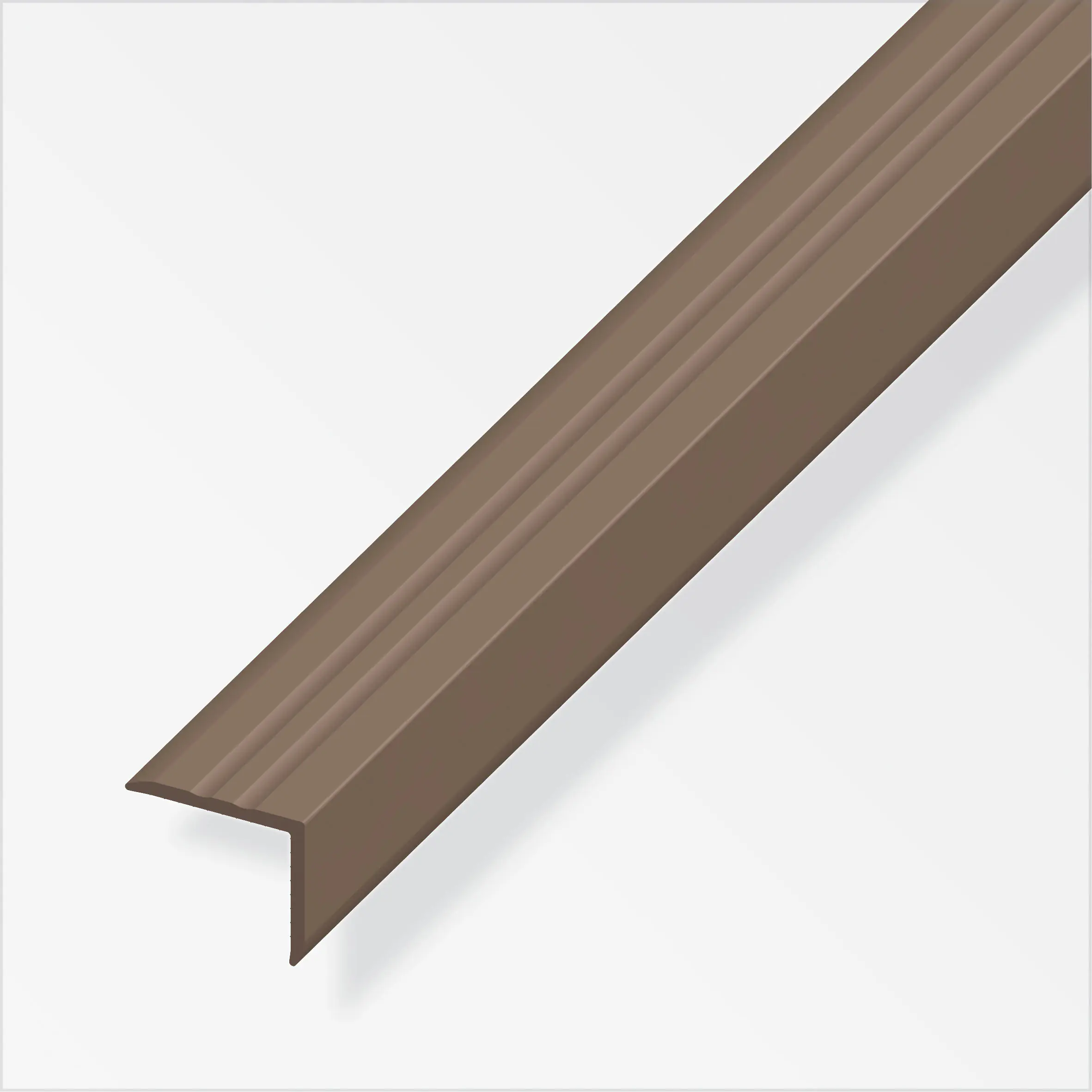 alfer Treppenprofil 1 m, 25 x 21 mm PVC (Kunststoff) glatt braun