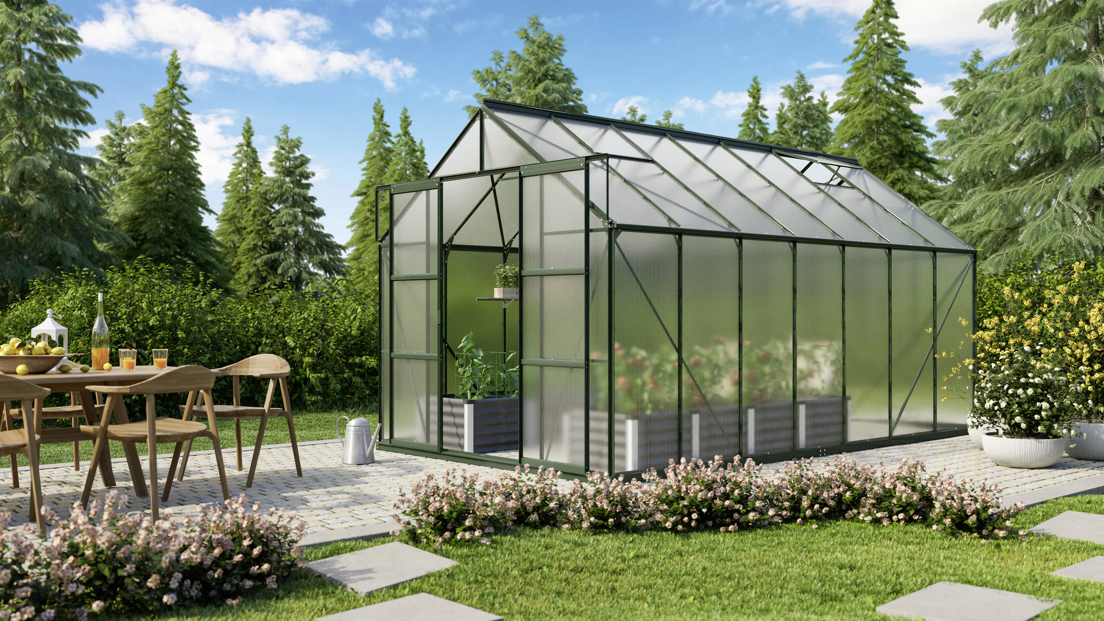 Vitavia Gewächshaus Uranus 11500 254 x 441 cm 4 mm Hohlkammerplatten