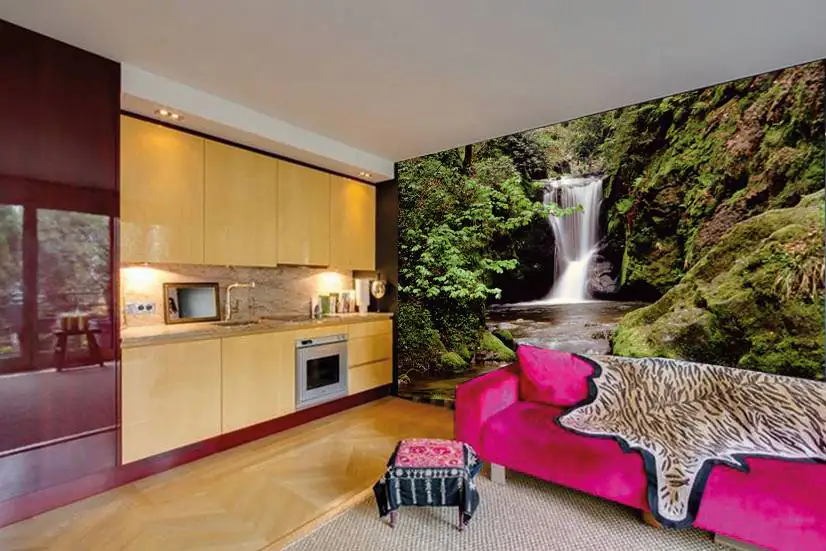 papermoon Vlies- Fototapete Digitaldruck 350 x 260 cm Waldbach