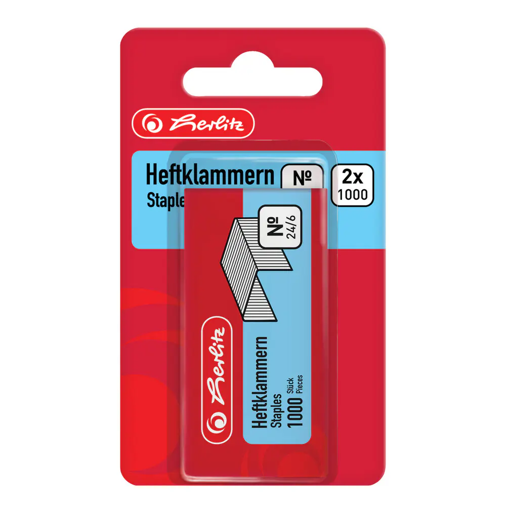 herlitz Heftklammer No.24/6 verzinkt 2x1.000 Stück
