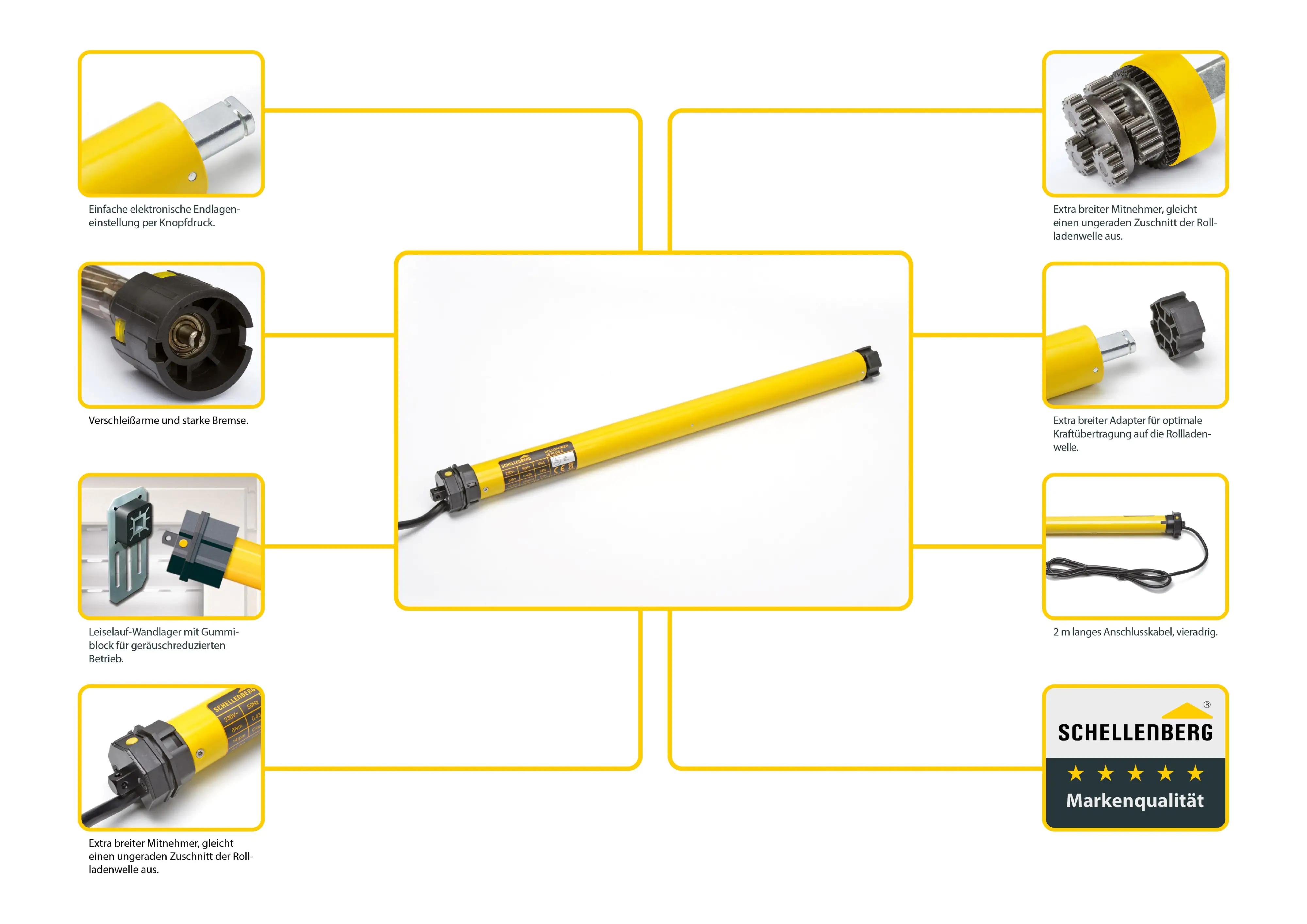 Schellenberg Rollladenmotor Mini PLUS 6 Nm für 40 mm Achtkantwellen Schellenberg Rollladenmotor Mini PLUS 6 Nm für 40 mm Achtkantwellen