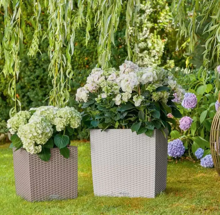 Lechuza Pflanzgefäß Cube Cottage 40 sandbraun