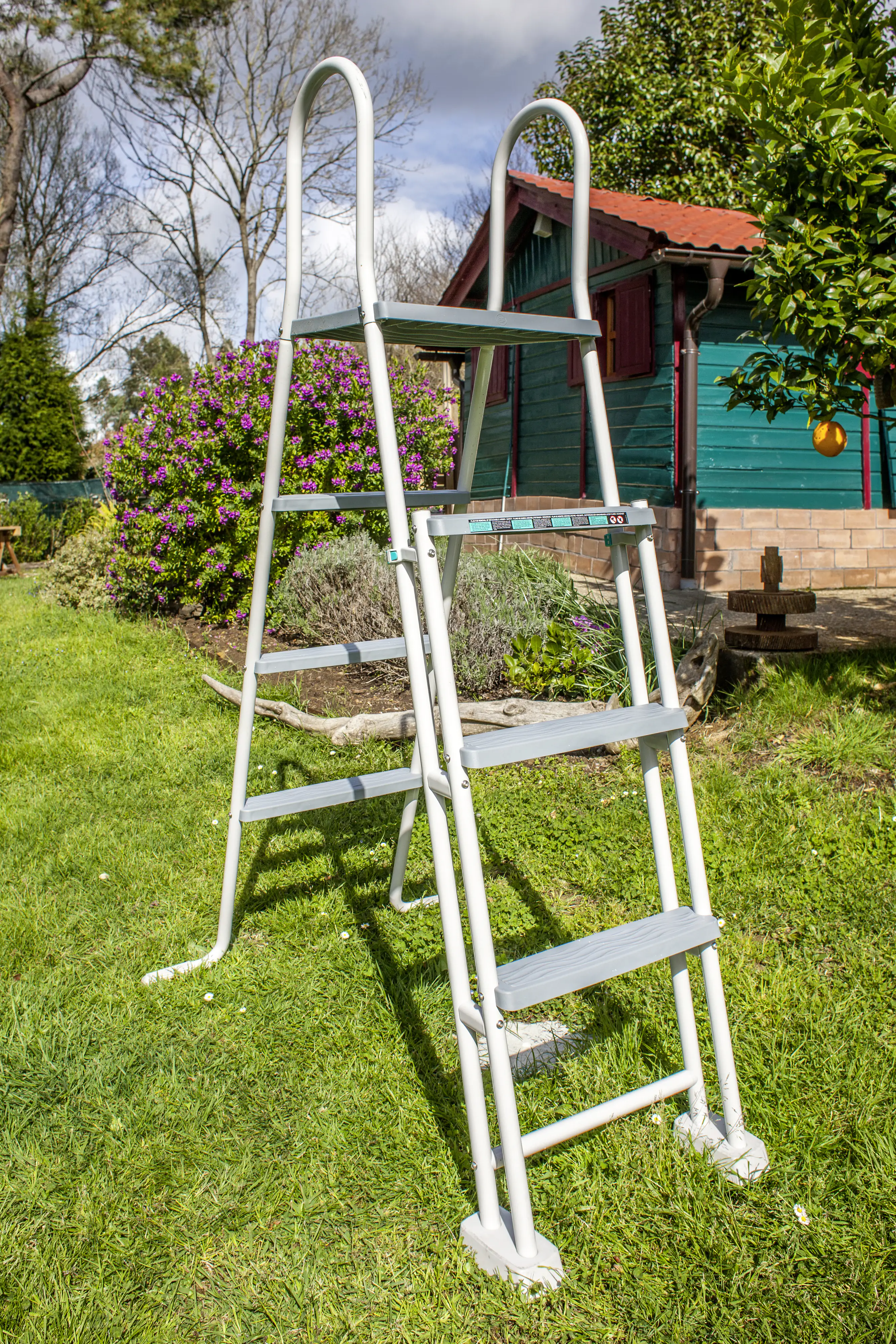 Gre Stahlwandpool Fidji oval 610 x 375 x 120 cm weiß