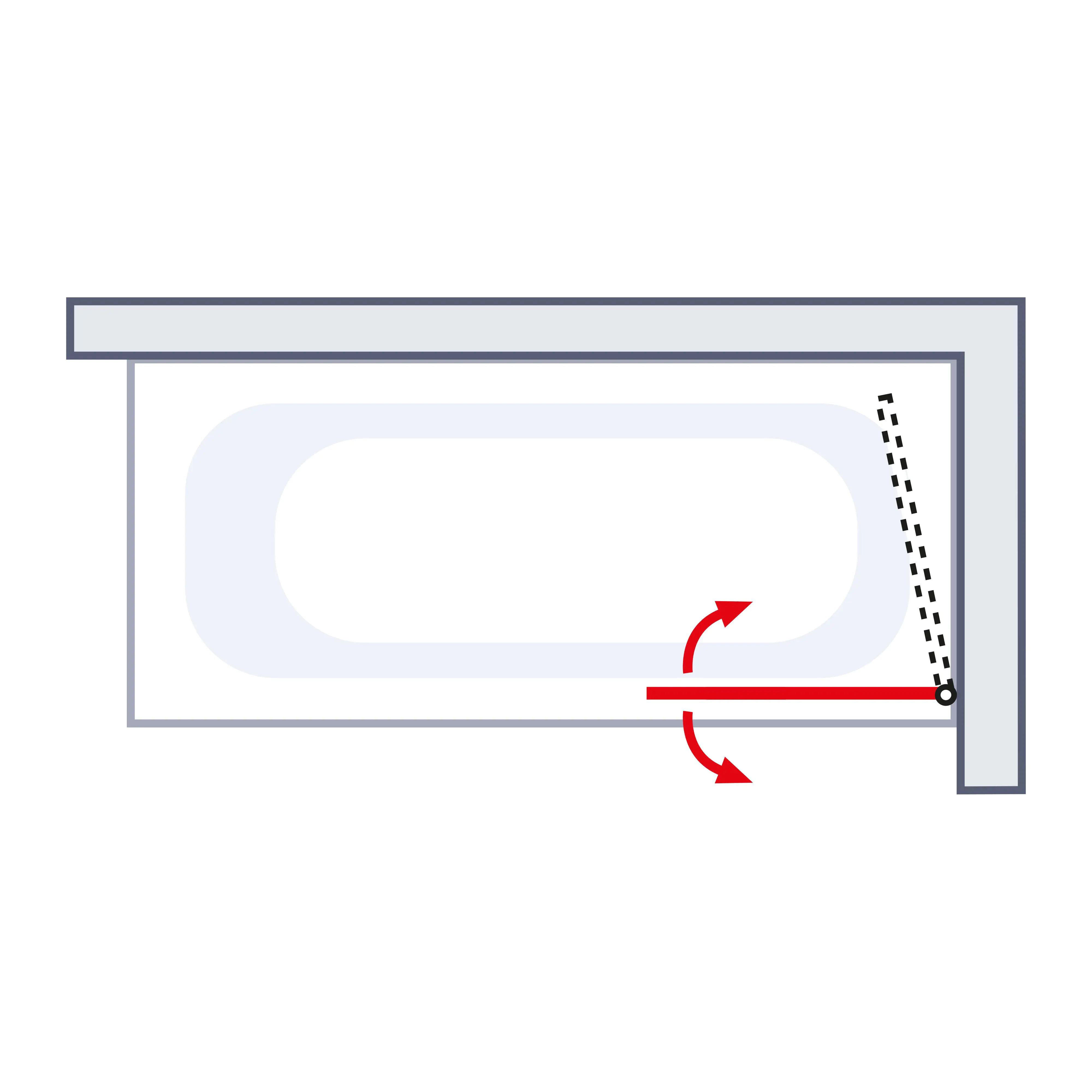 Schulte Badewannenaufsatz 1-teilig Atelier 5 80 x 140 cm mattschwarz Dekor