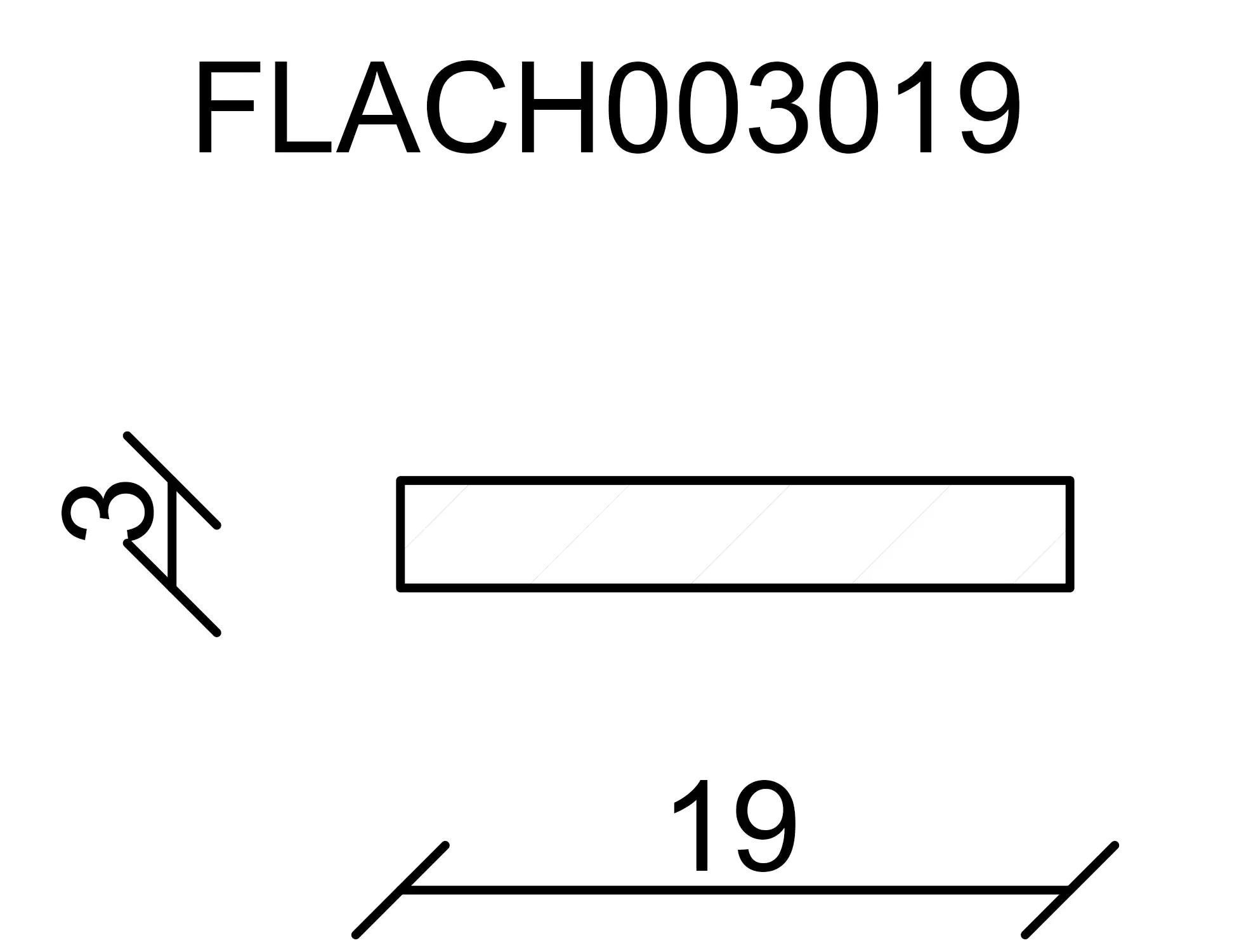FN Neuhofer Flachleiste 95 cm 19 x 3 mm Buche