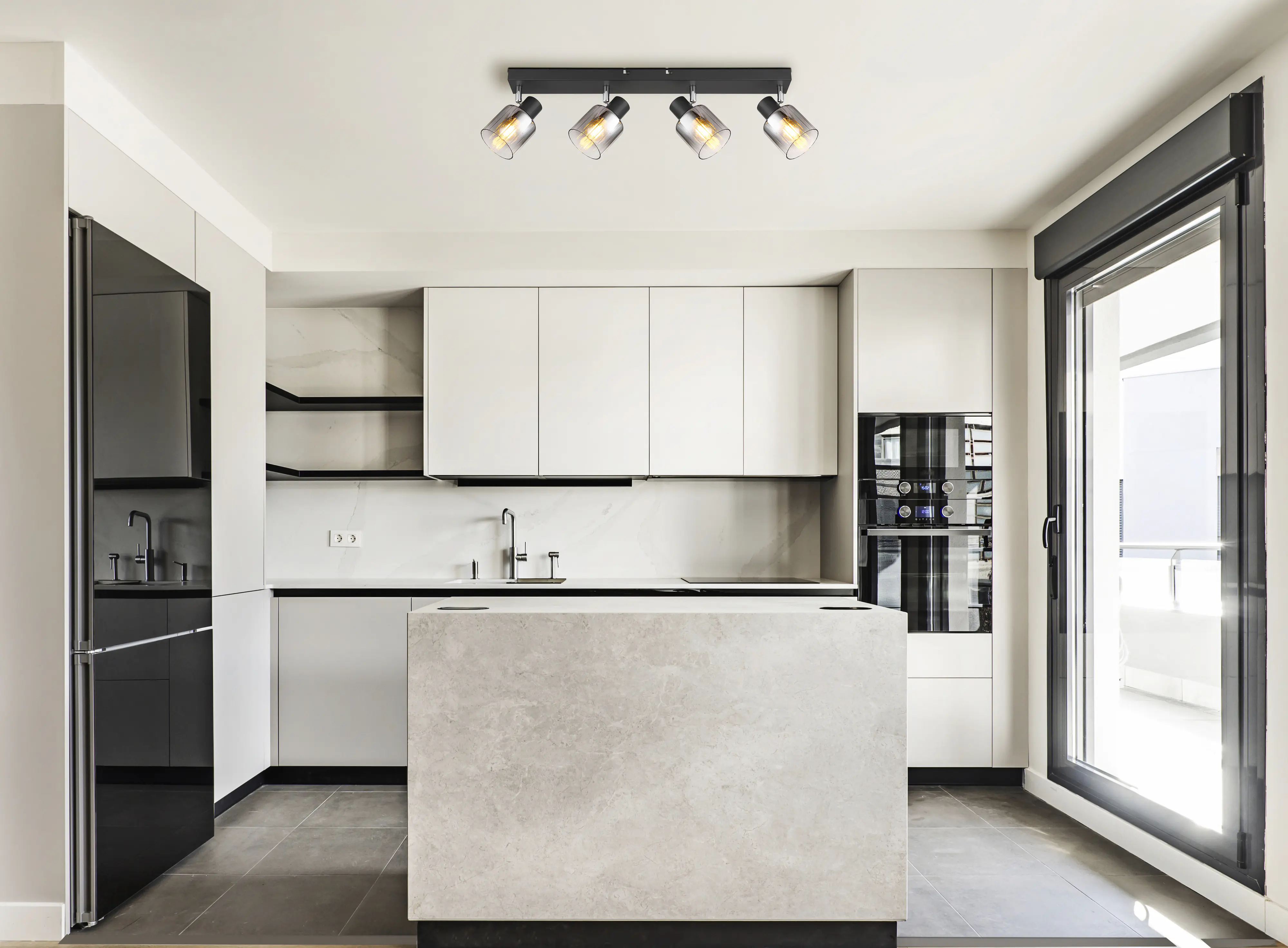 Globo Deckenstrahler Jack 56 x 13,5 cmschwarz matt