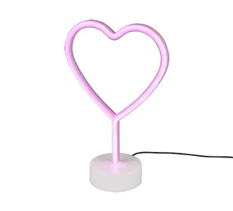 Reality LED Tischleuchte Heart 30 x 20 cm warmweiß rosa Reality LED Tischleuchte Heart 30 x 20 cm warmweiß rosa