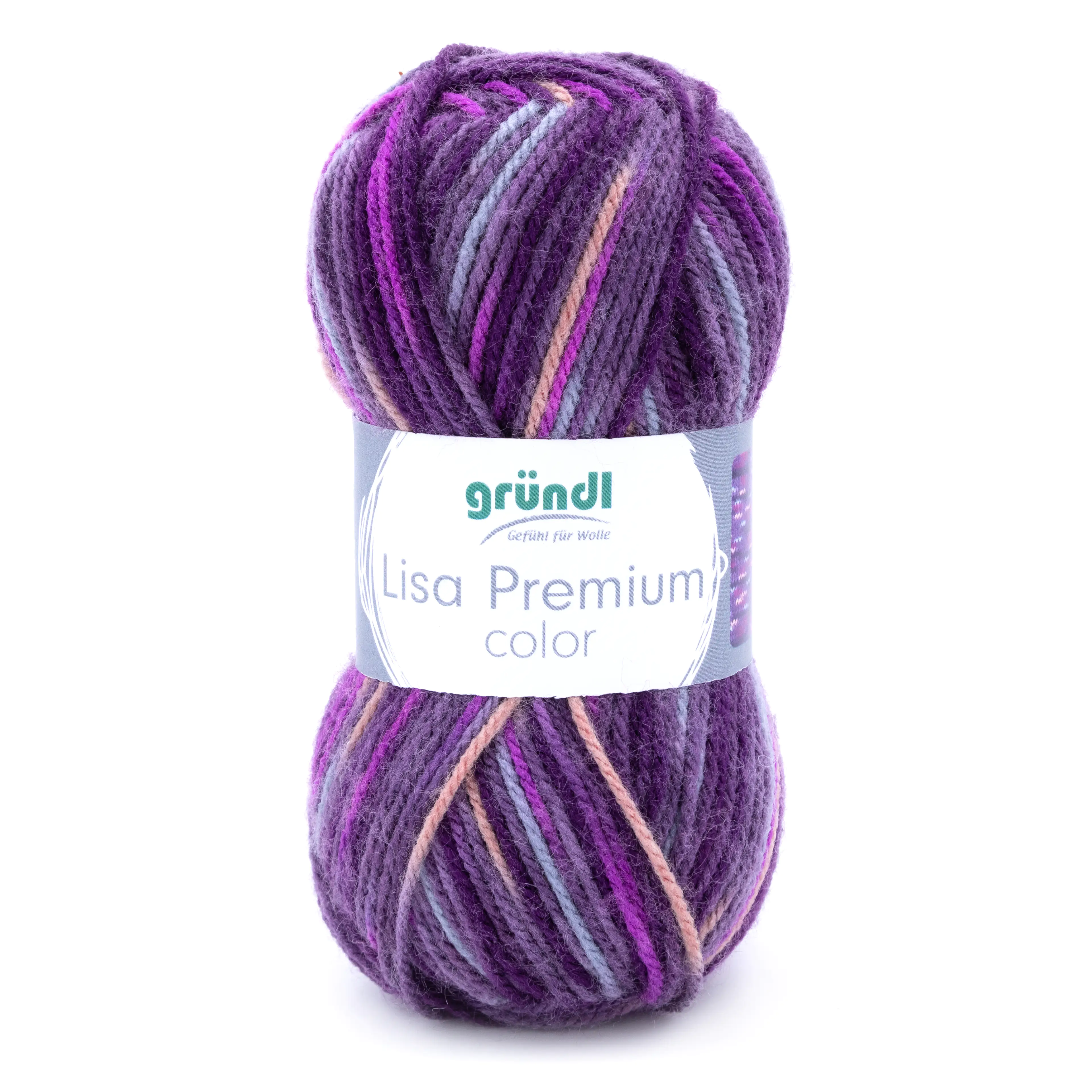 Gründl Wolle Lisa Premium color 50 g brombeere-fuchsia-lila-color