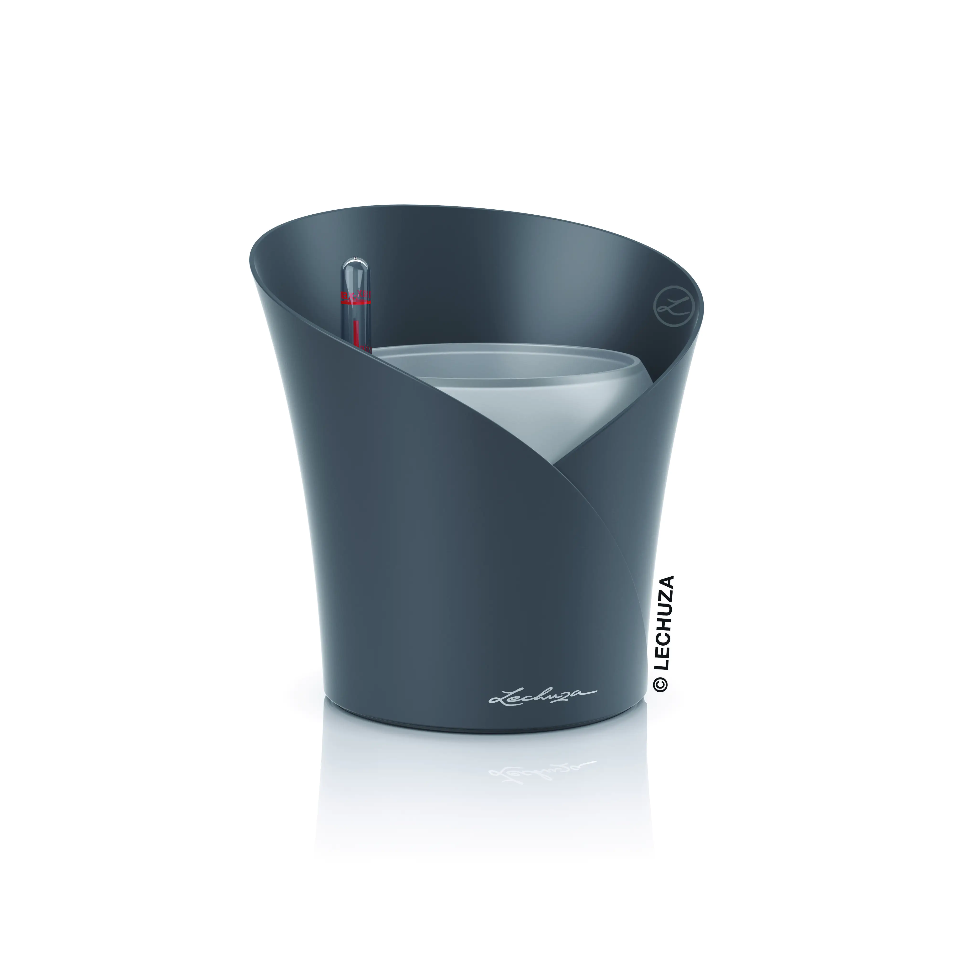 Lechuza Pflanzgefäß Orchidea schiefergrau