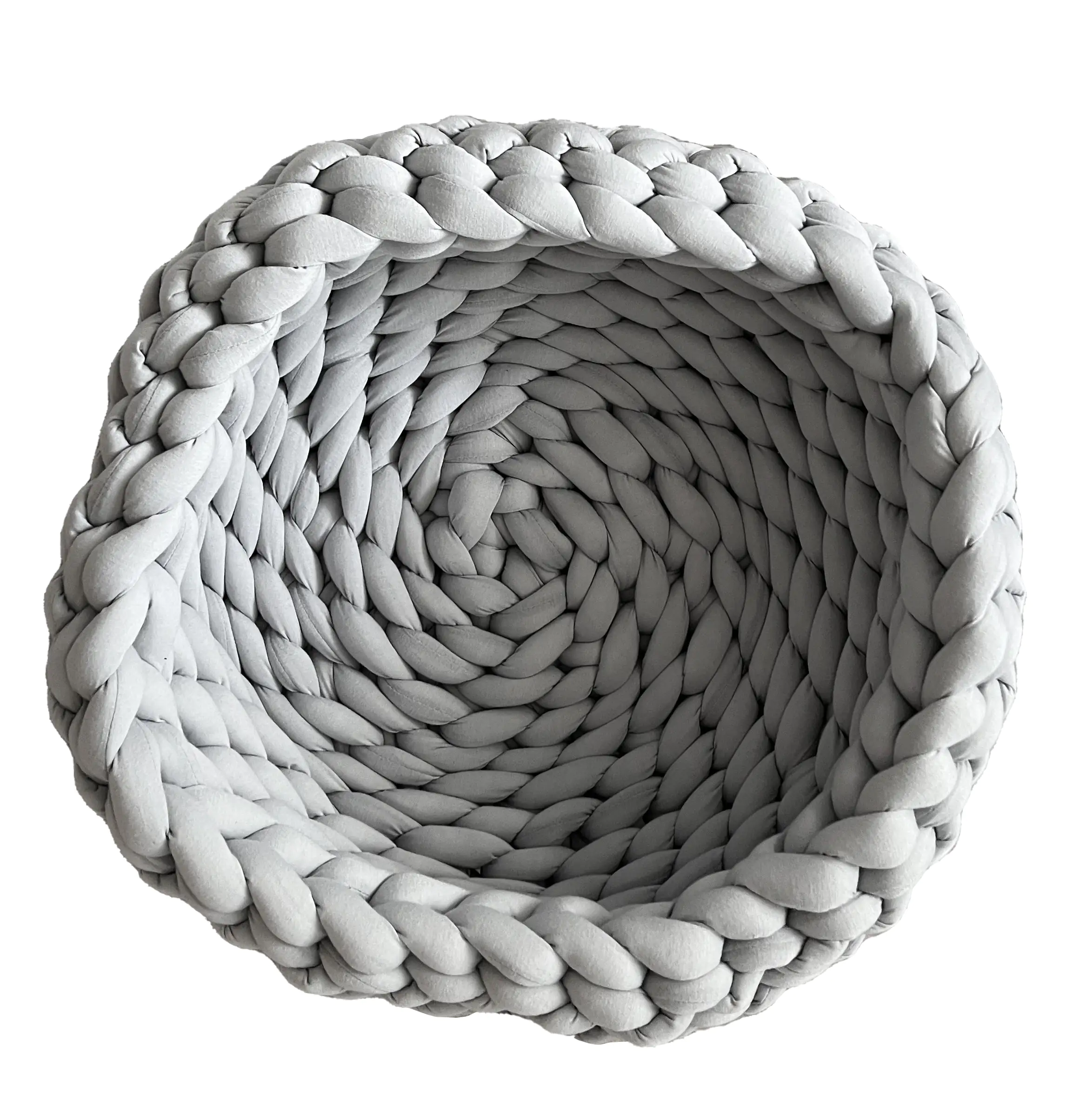Katzenkorb Grobstrick geflochten 50 x 50 x 15 cm grau Katzenkorb Grobstrick geflochten 50 x 50 x 15 cm grau