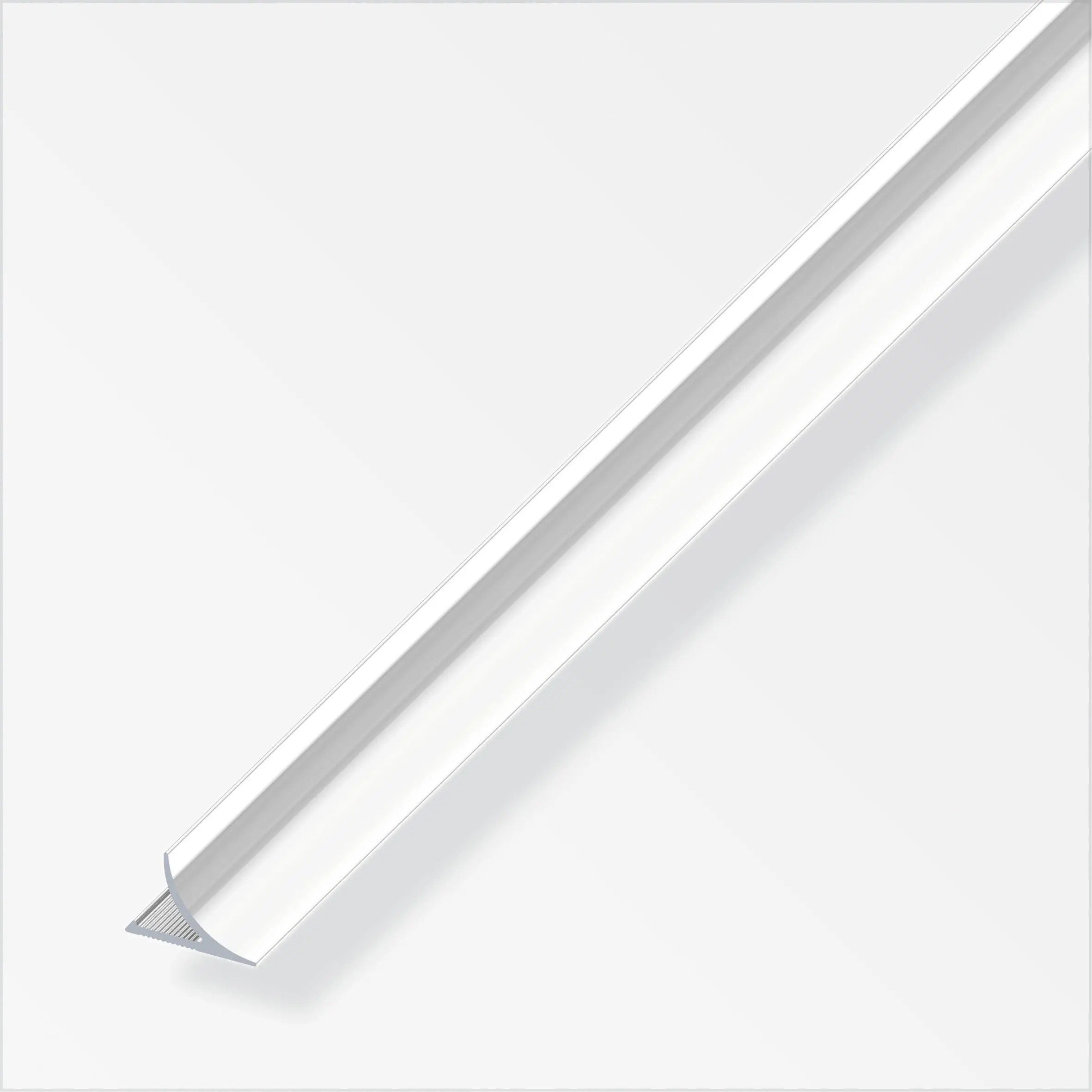 alfer Randfugeabdeckprofil 1 m, 12 x 17 mm Alu eloxiert poliert Chrom Optik