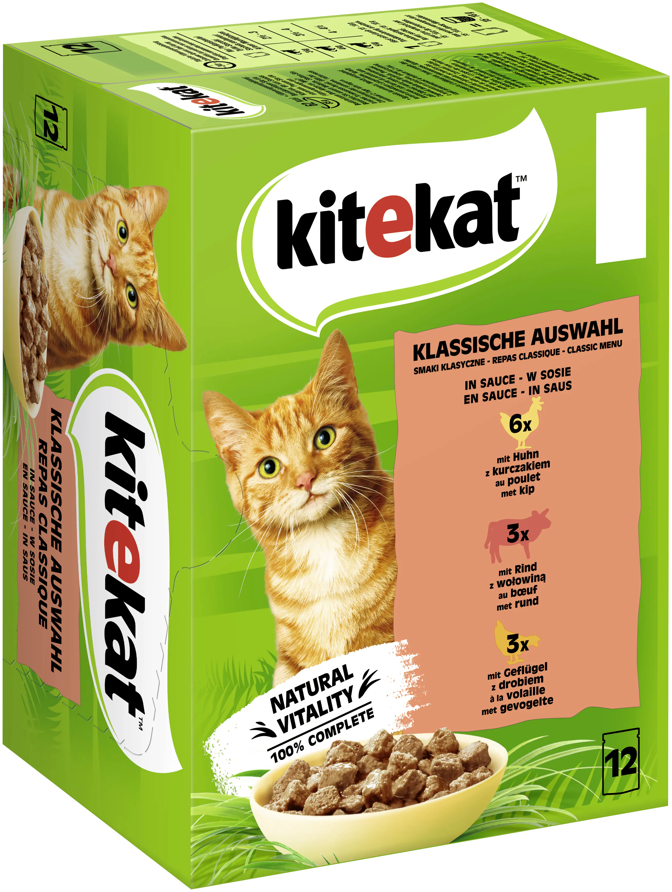 Kitekat Klassische Auswahl in Sauce Multipack 12x85 g