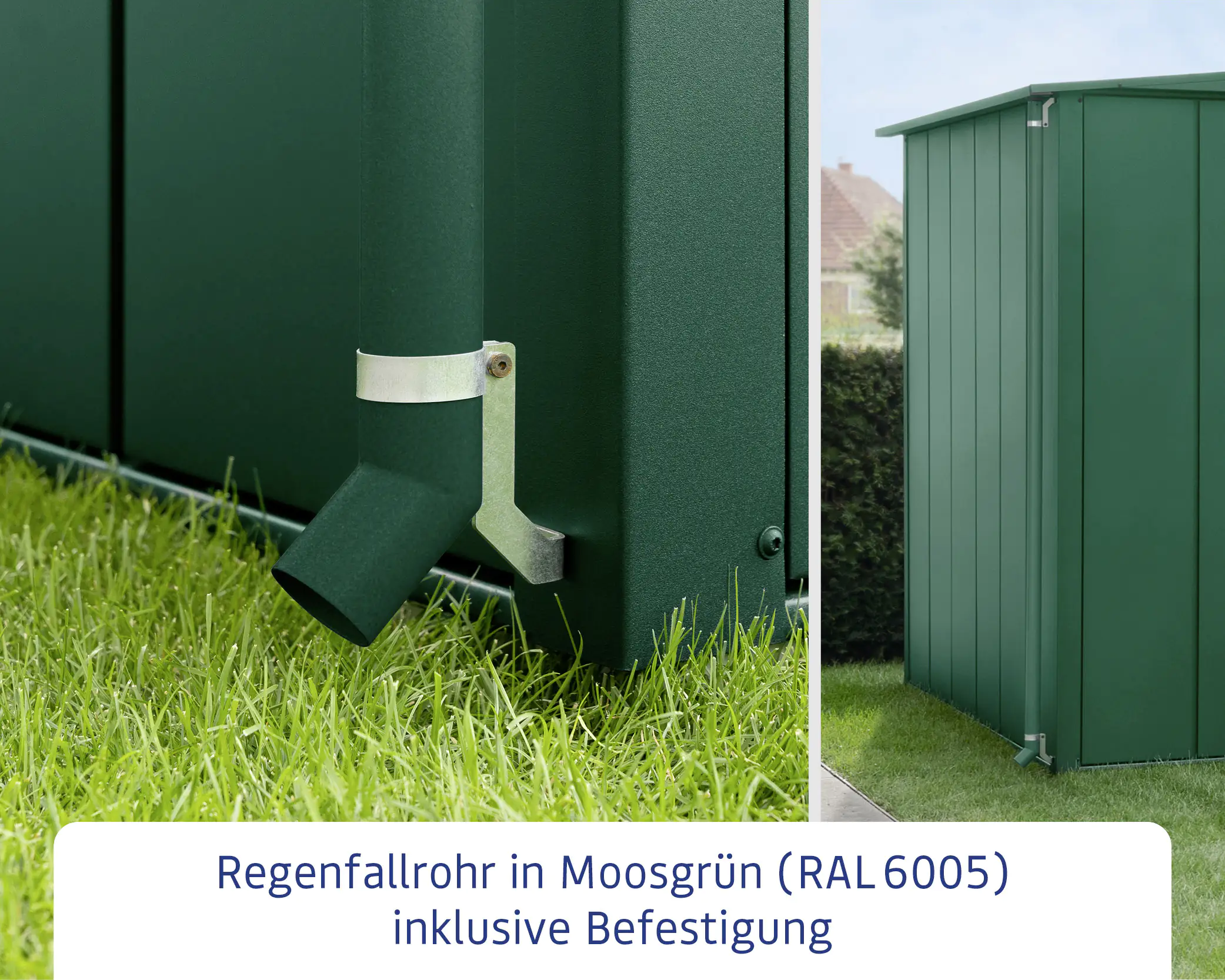 EcoStar Regenfallrohr RAL6005 (Moosgrün) EcoStar Regenfallrohr RAL6005 (Moosgrün)