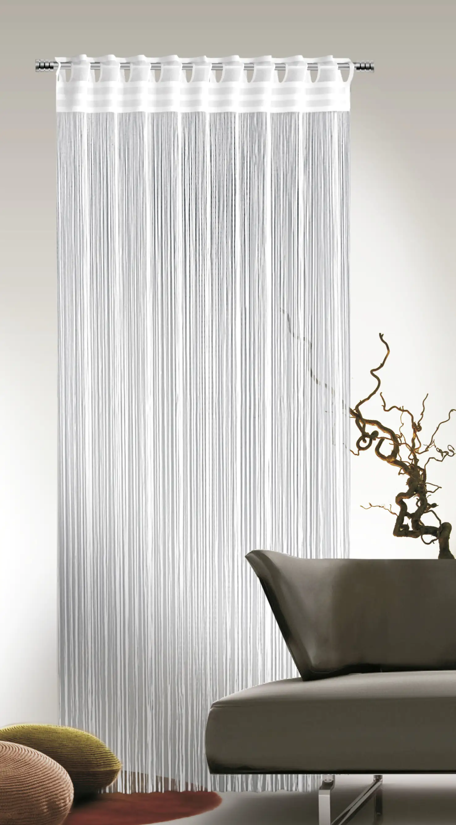 Neusser Collection Fransenstore Aliette weiß, 90 x 245 cm