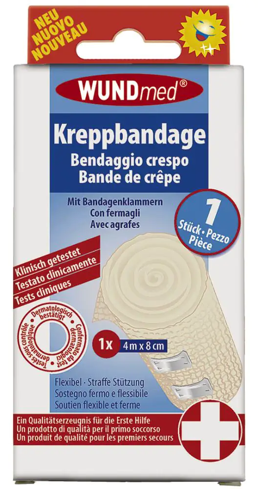 Wundmed Kreppbandage 4 m x 8 cm