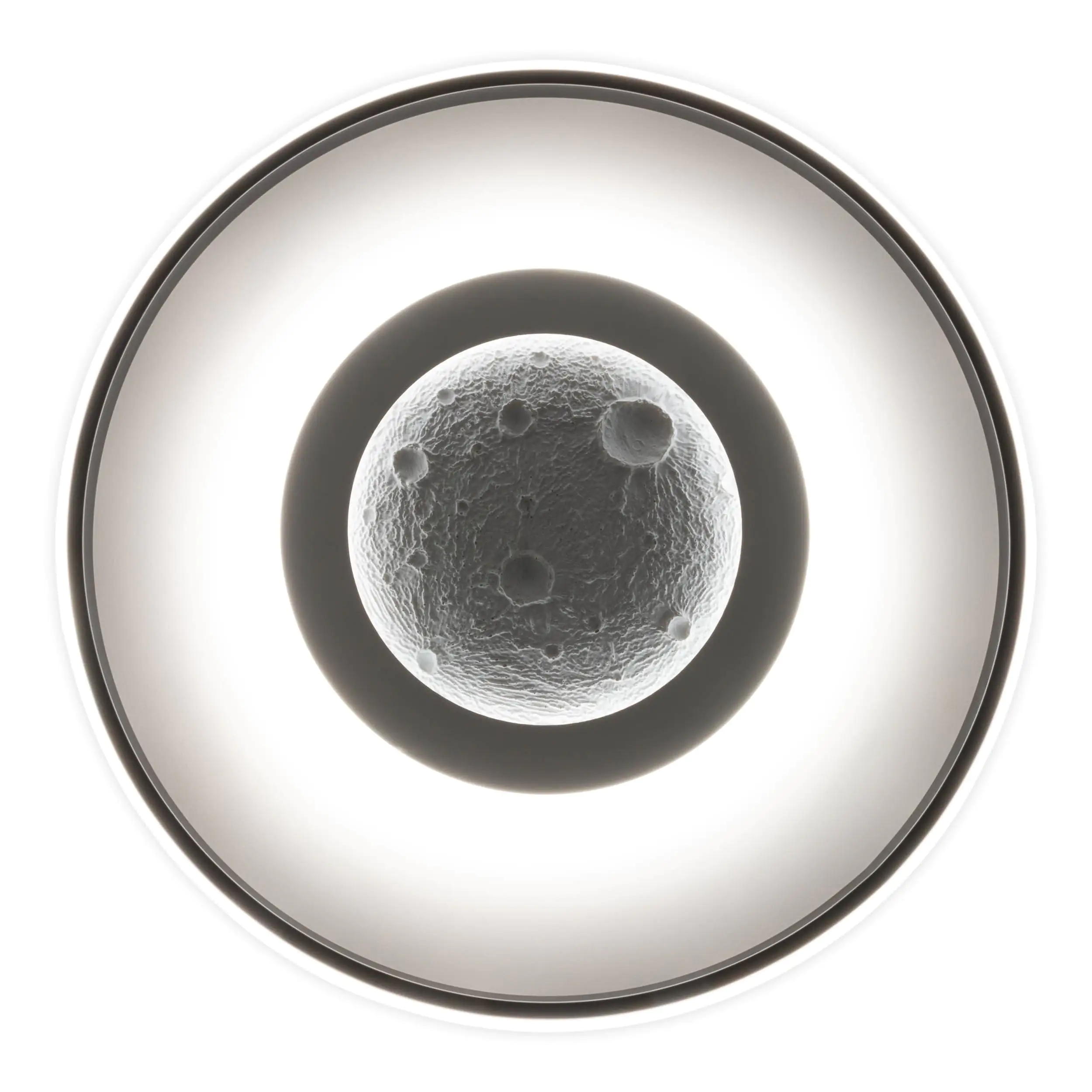 Light & More LED Deckenleuchte mit Mondstruktur Ø 50 cm