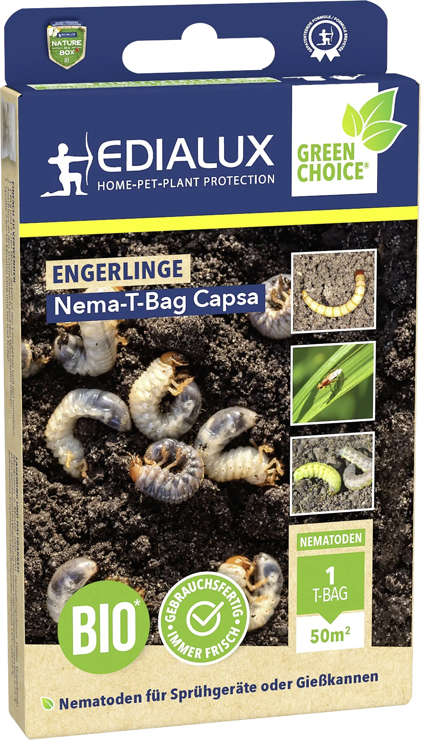 Edialux Nematoden T-Bag Capsa gegen Engerlinge 50 m² Edialux Nematoden T-Bag Capsa gegen Engerlinge 50 m²