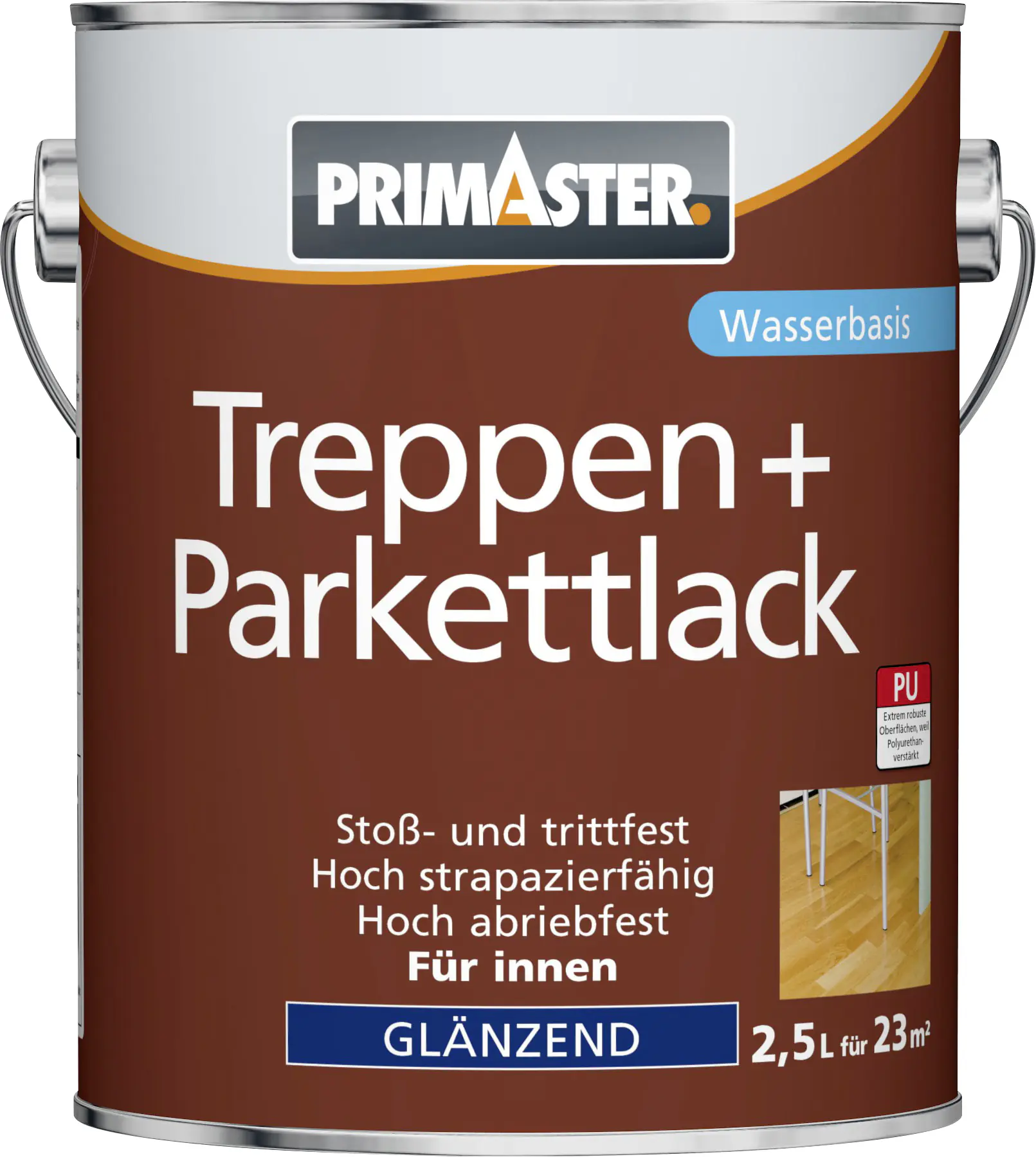 Primaster Treppen und Parkettlack 2,5 L glänzend