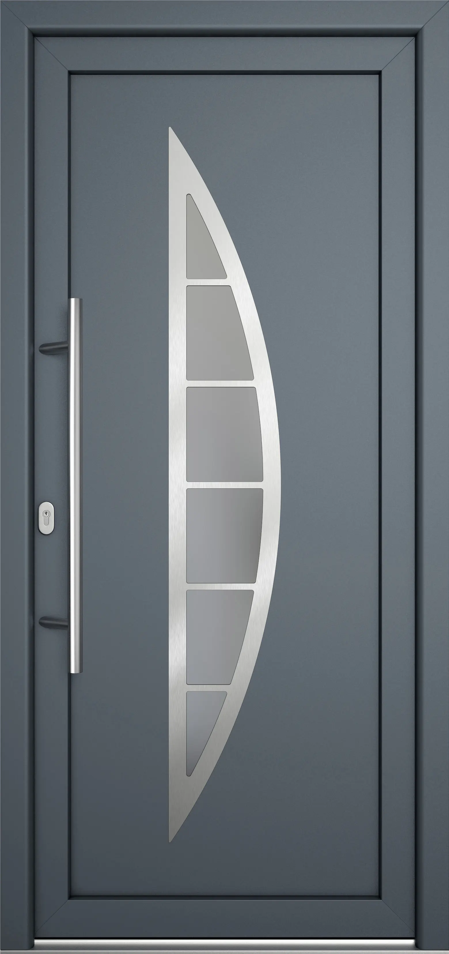 Meeth Haustür Signum Pro PVC Modell 28 88 x 208 cm DIN Links weiß/titan