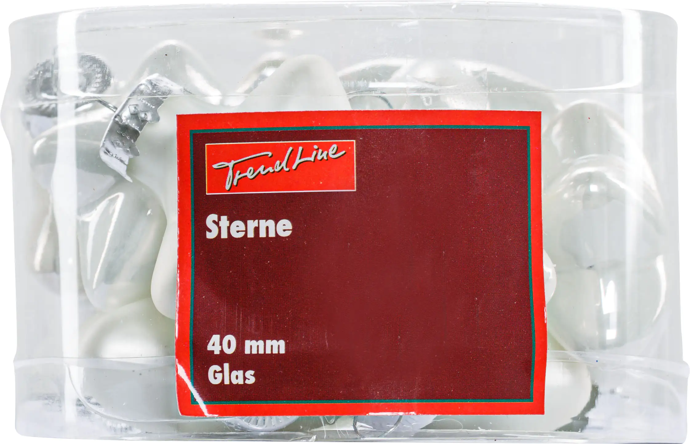 2076601538684_01 TrendLine Weihnachtskugeln Glas-Sterne 4 cm weiß 12 Stück