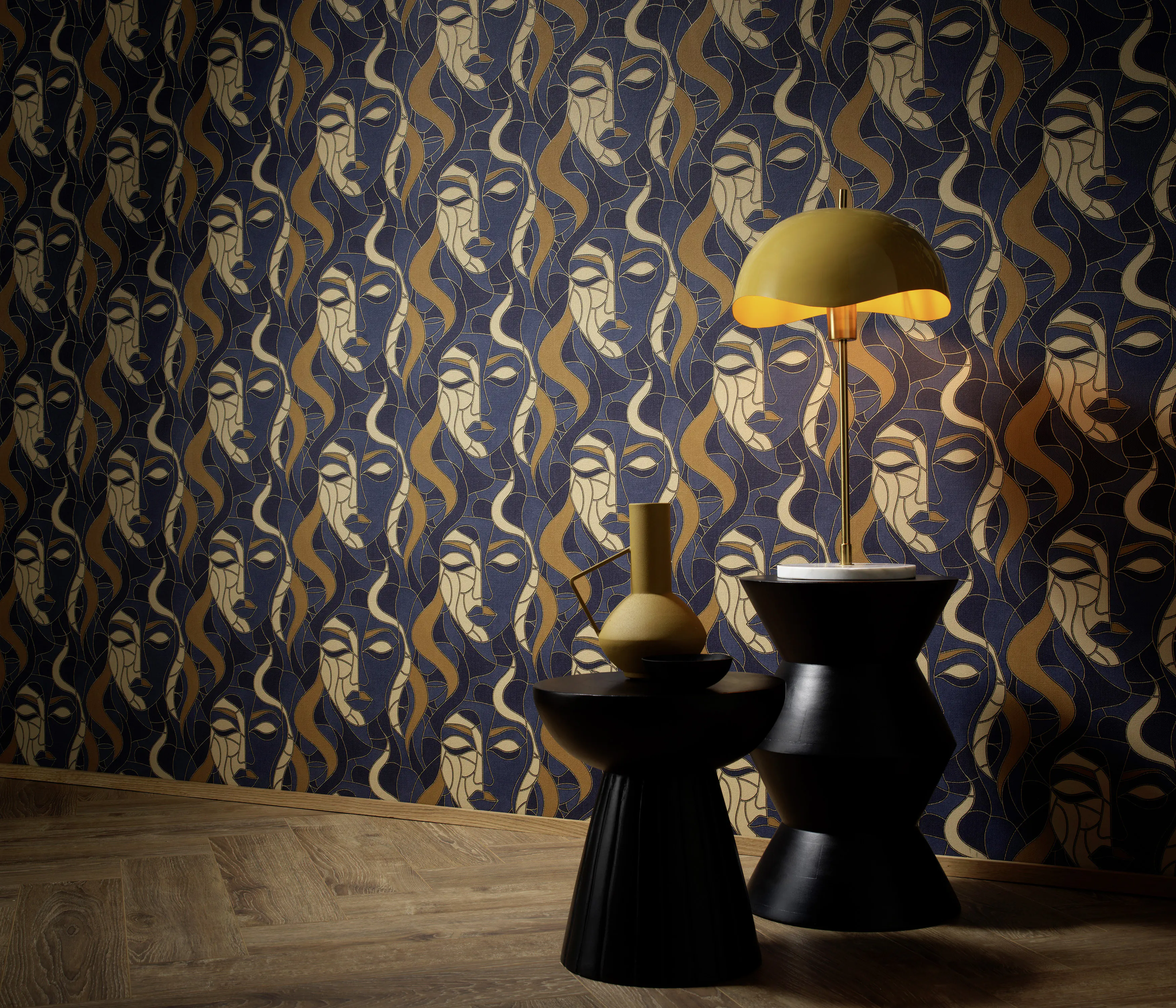 Erismann Vliestapete Grafisch blau 10,05 x 0,53 m