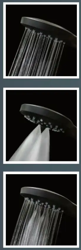 Primaster Duschsystem mit Thermostatarmatur und Ablage Prag lightgold 3 Strahlarten