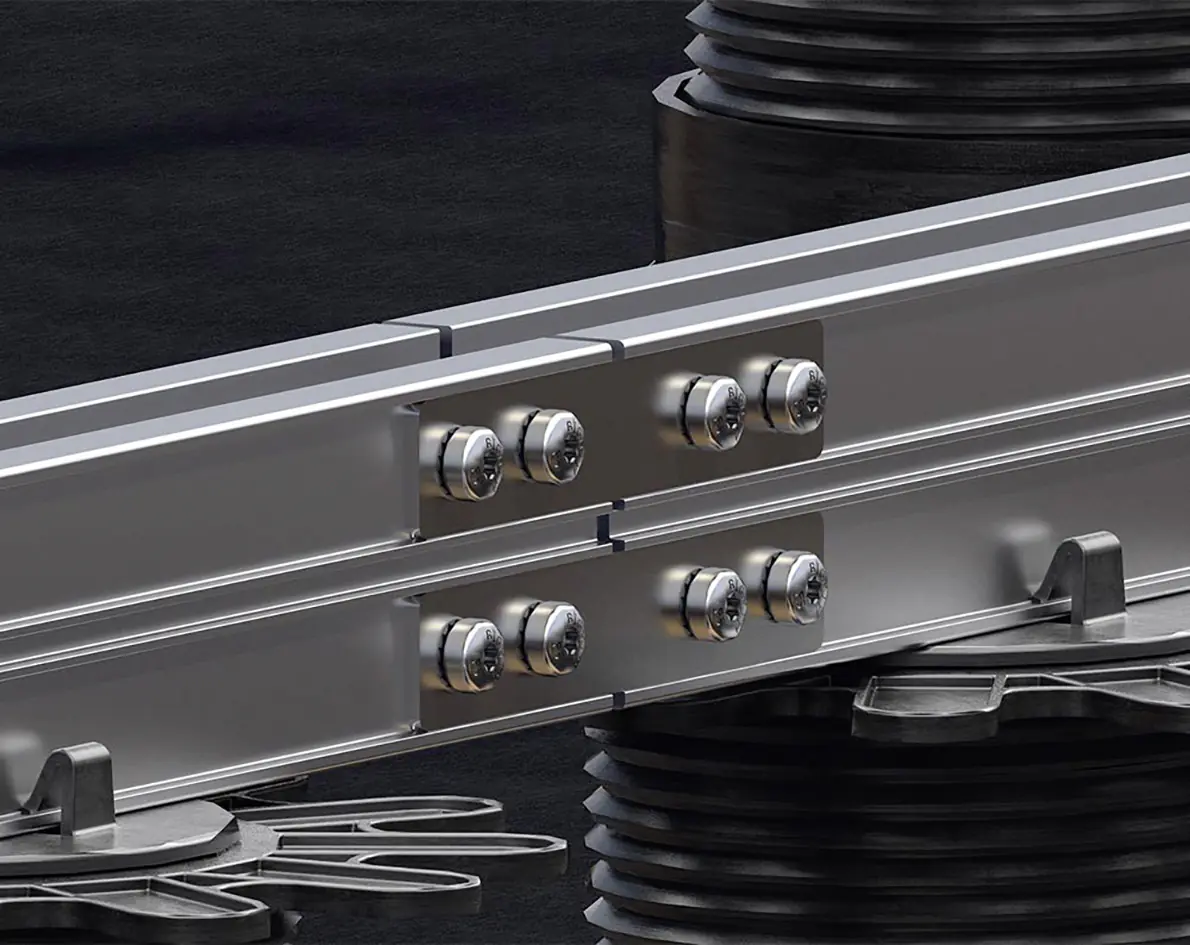 HSI Terra Systec Profilverbinder Aluminium Pressblank inkl. Schrauben 100 mm - 10 Stück