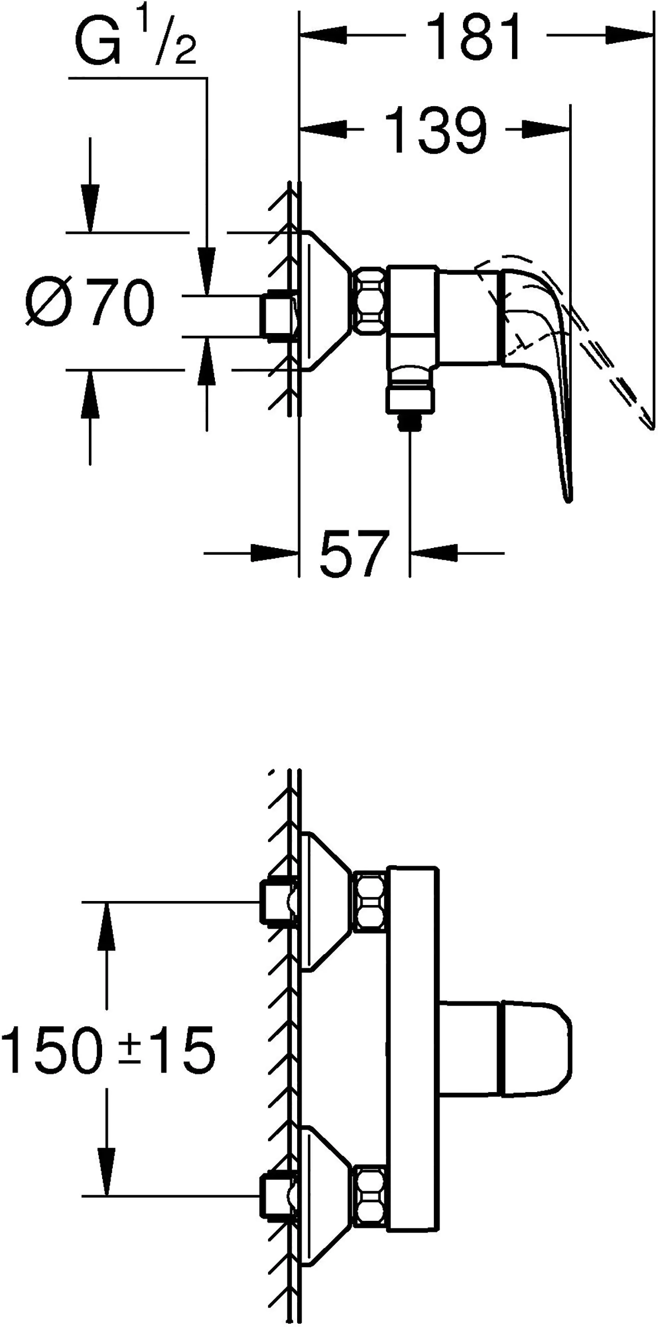 Grohe Brausearmatur Swift chrom