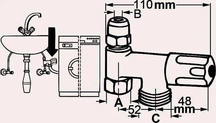 Cornat Geräteaufsatzanschlussventil IG 3/8"