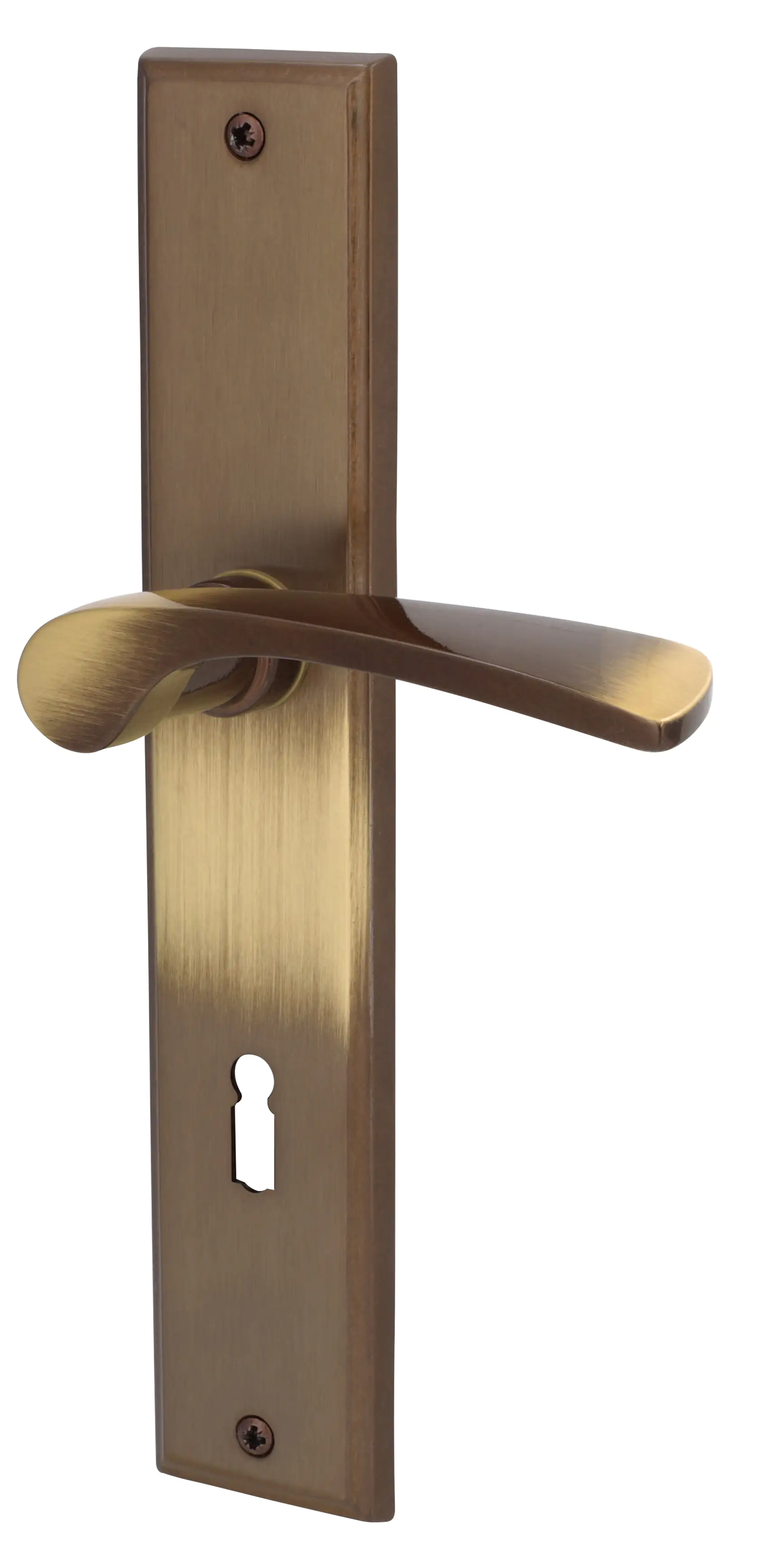 Alpertec BB-Langschildgarnitur Nelson Messing bronze eckig